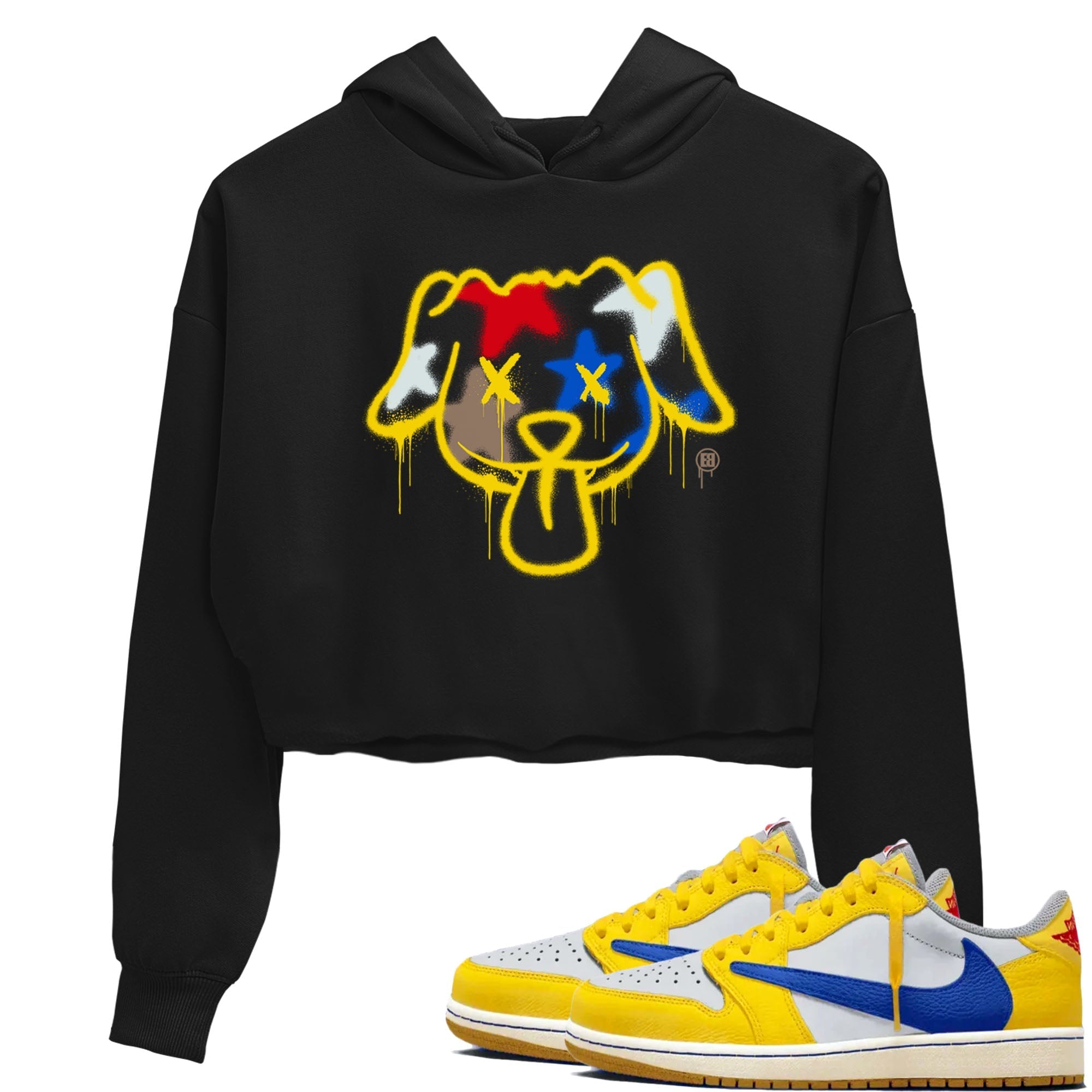 Graffiti Dog snkmatch Women's Top - Air Jordan 1 Travis Scott Canary