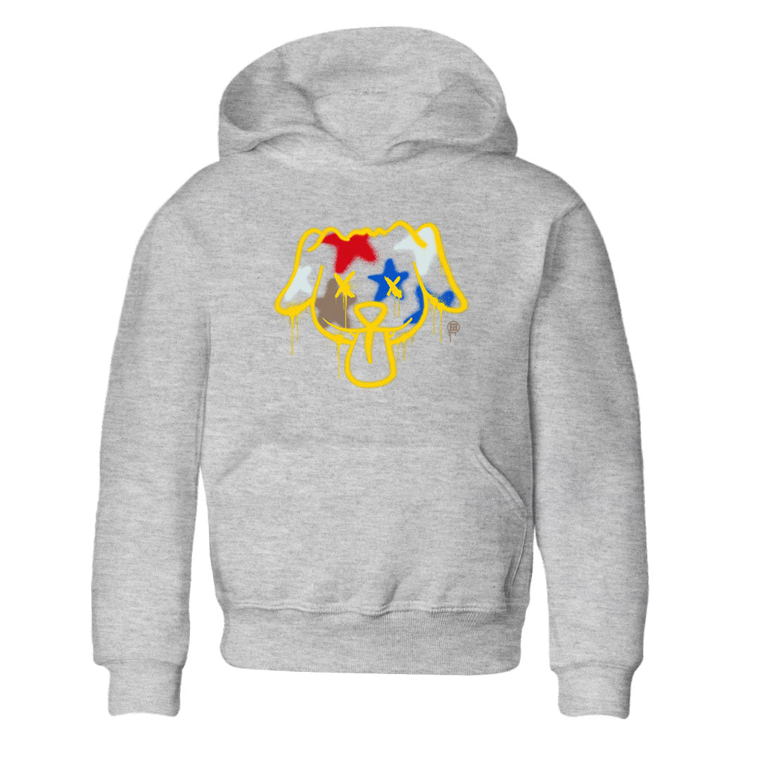 Graffiti Dog snkmatch Tees Kids - Air Jordan 1 Travis Scott Canary