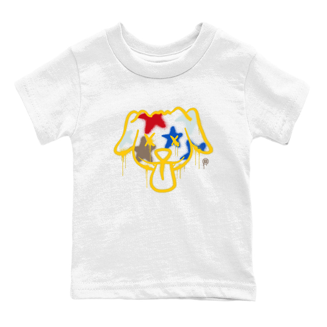Graffiti Dog snkmatch Tees Kids - Air Jordan 1 Travis Scott Canary