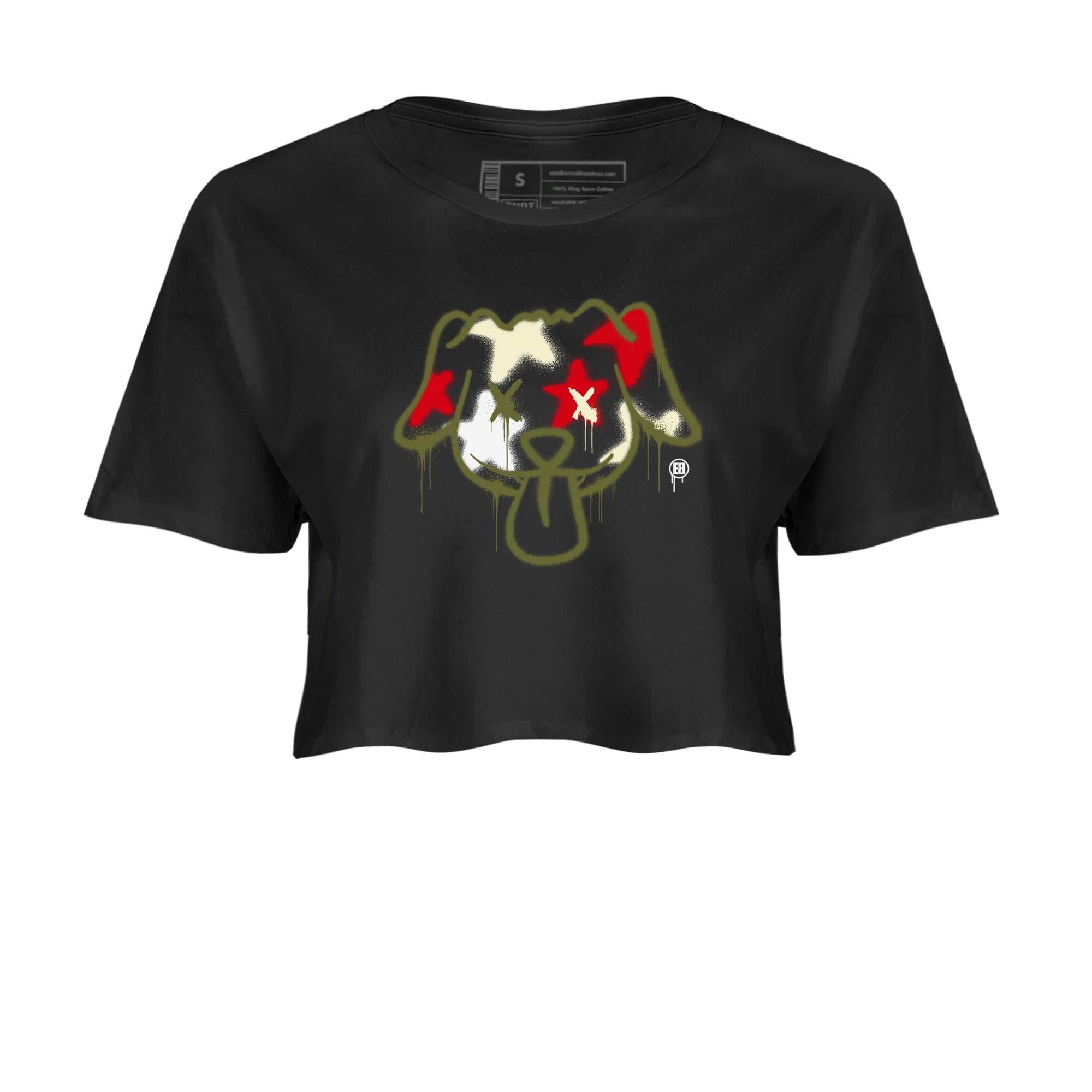Graffiti Dog snkmatch Women's Top - Air Jordan 1 Travis Scott Medium Olive