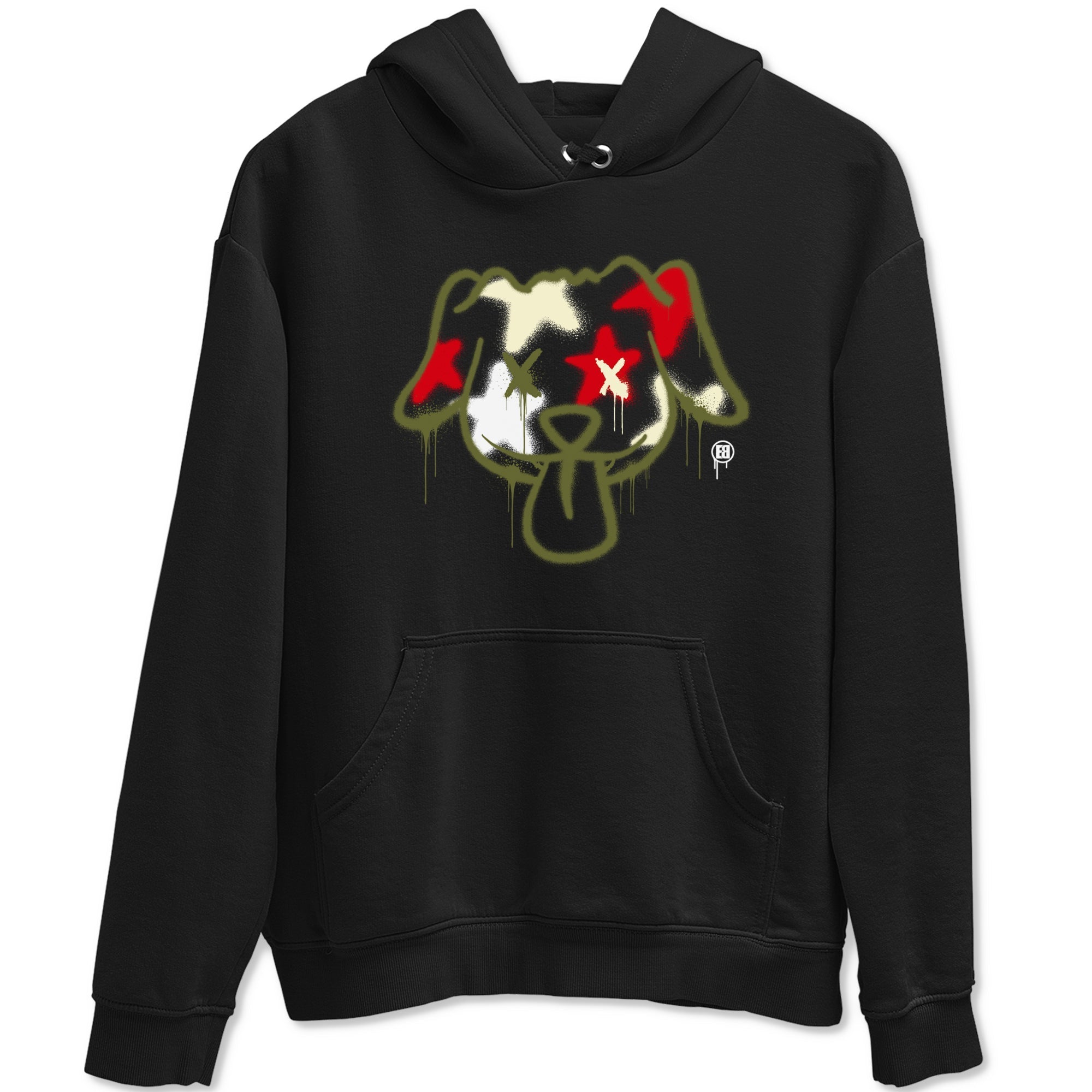 Graffiti Dog snkmatch Tees - Air Jordan 1 Travis Scott Medium Olive