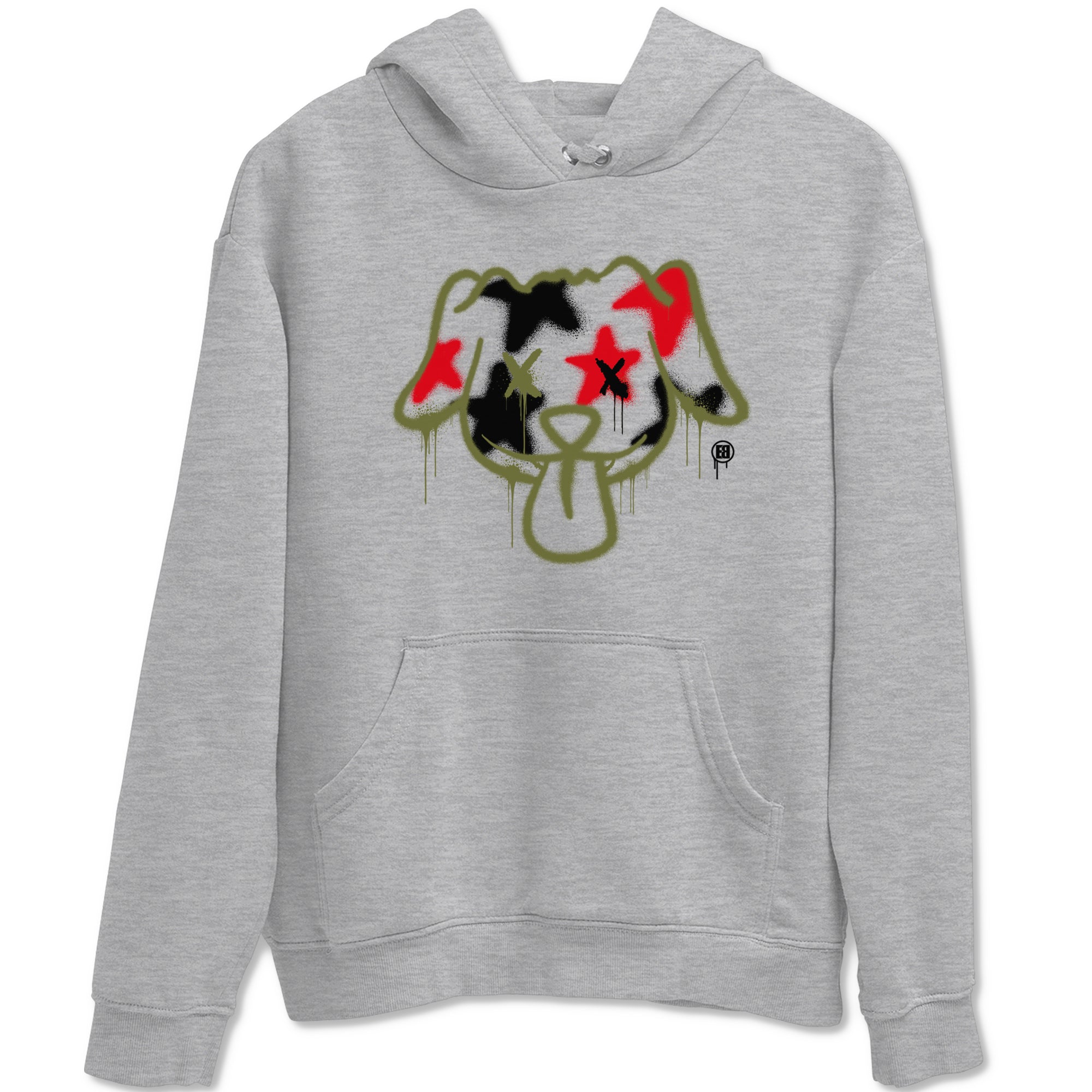 Graffiti Dog snkmatch Tees - Air Jordan 1 Travis Scott Medium Olive