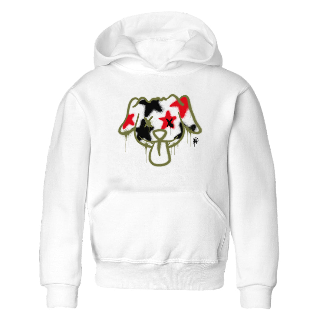 Graffiti Dog snkmatch Tees Kids - Air Jordan 1 Travis Scott Medium Olive