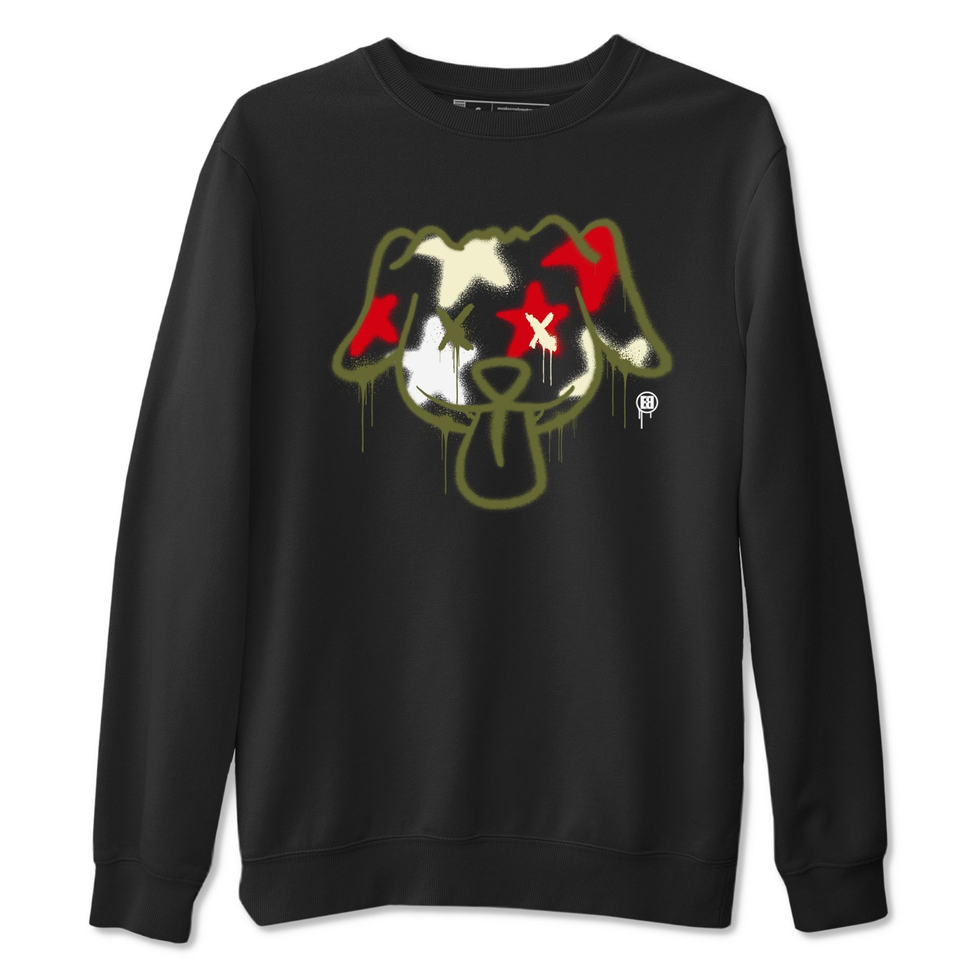 Graffiti Dog snkmatch Tees - Air Jordan 1 Travis Scott Medium Olive