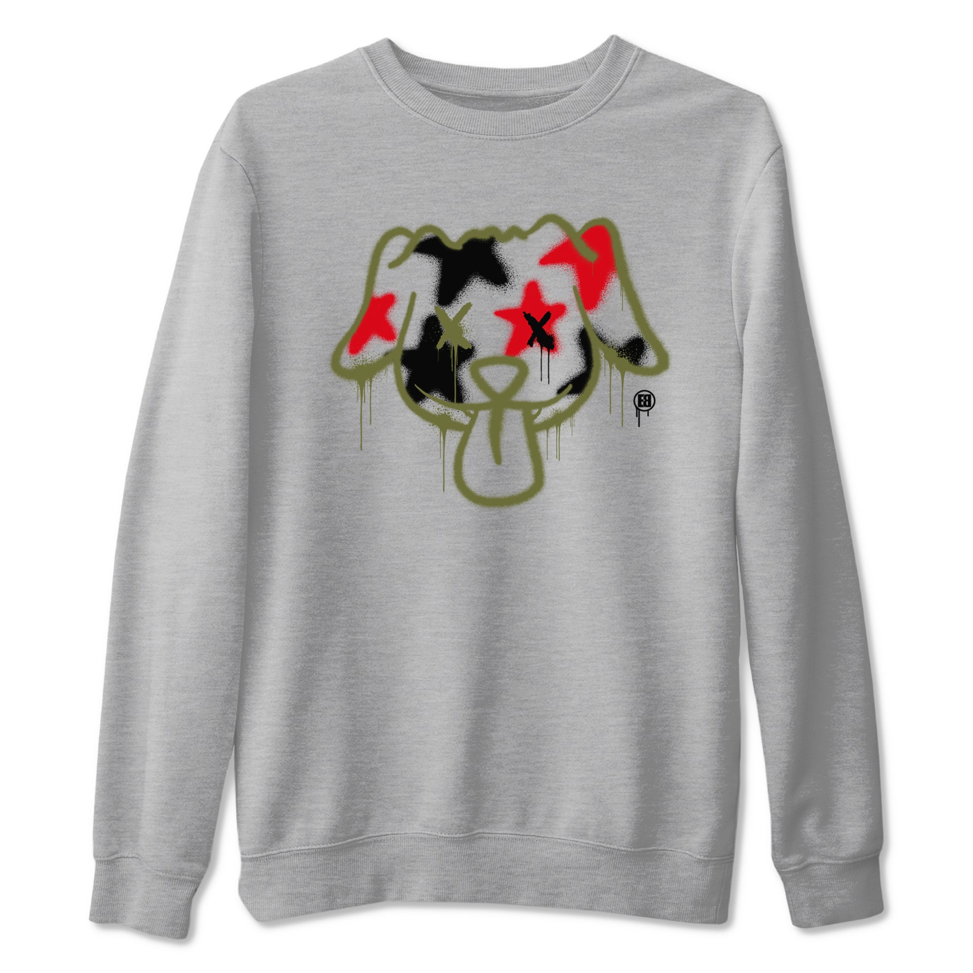 Graffiti Dog snkmatch Tees - Air Jordan 1 Travis Scott Medium Olive