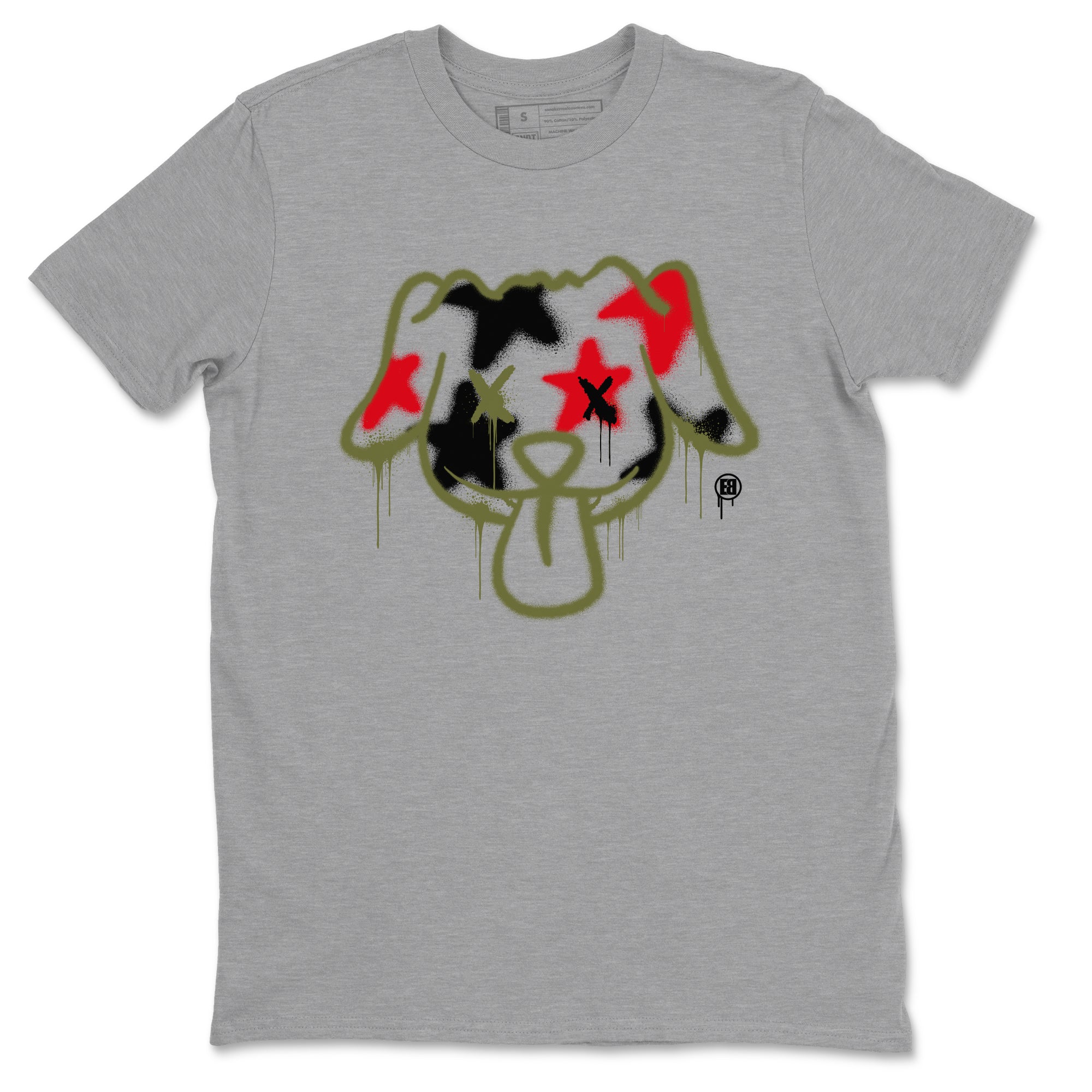 Graffiti Dog snkmatch Tees - Air Jordan 1 Travis Scott Medium Olive