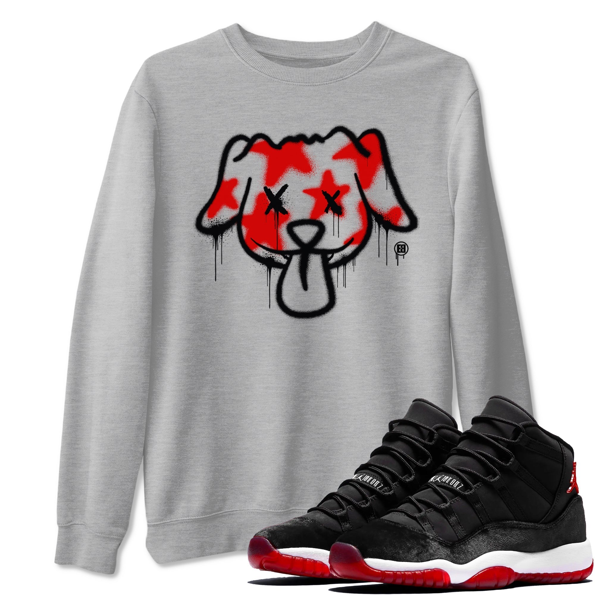 Graffiti Dog snkmatch Tees - Air Jordan 11 Bred Velvet