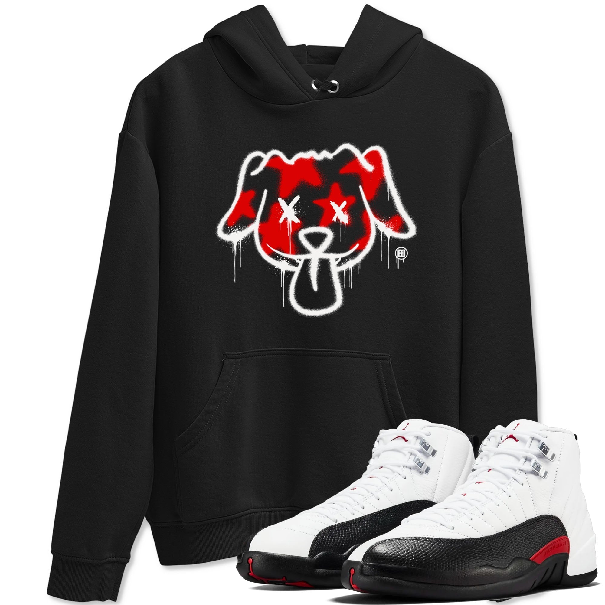 Graffiti Dog snkmatch Tees - Air Jordan 12 Taxi Flip
