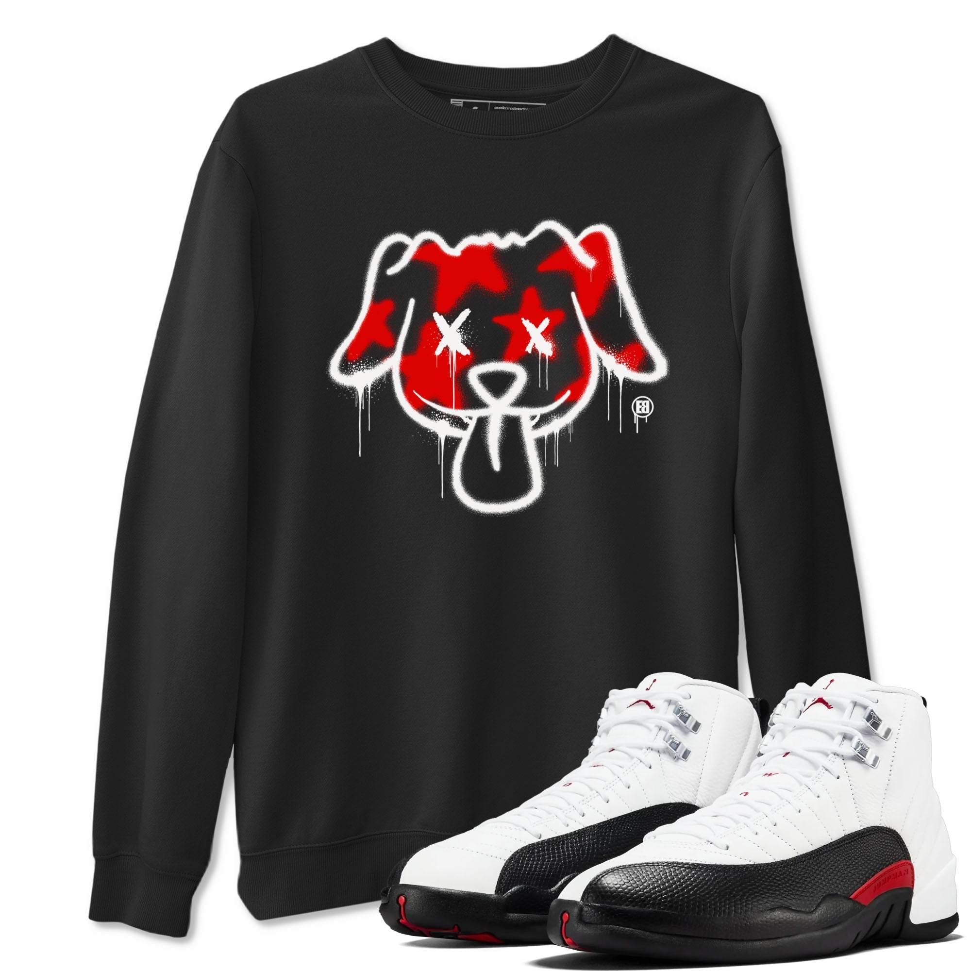 Graffiti Dog snkmatch Tees - Air Jordan 12 Taxi Flip