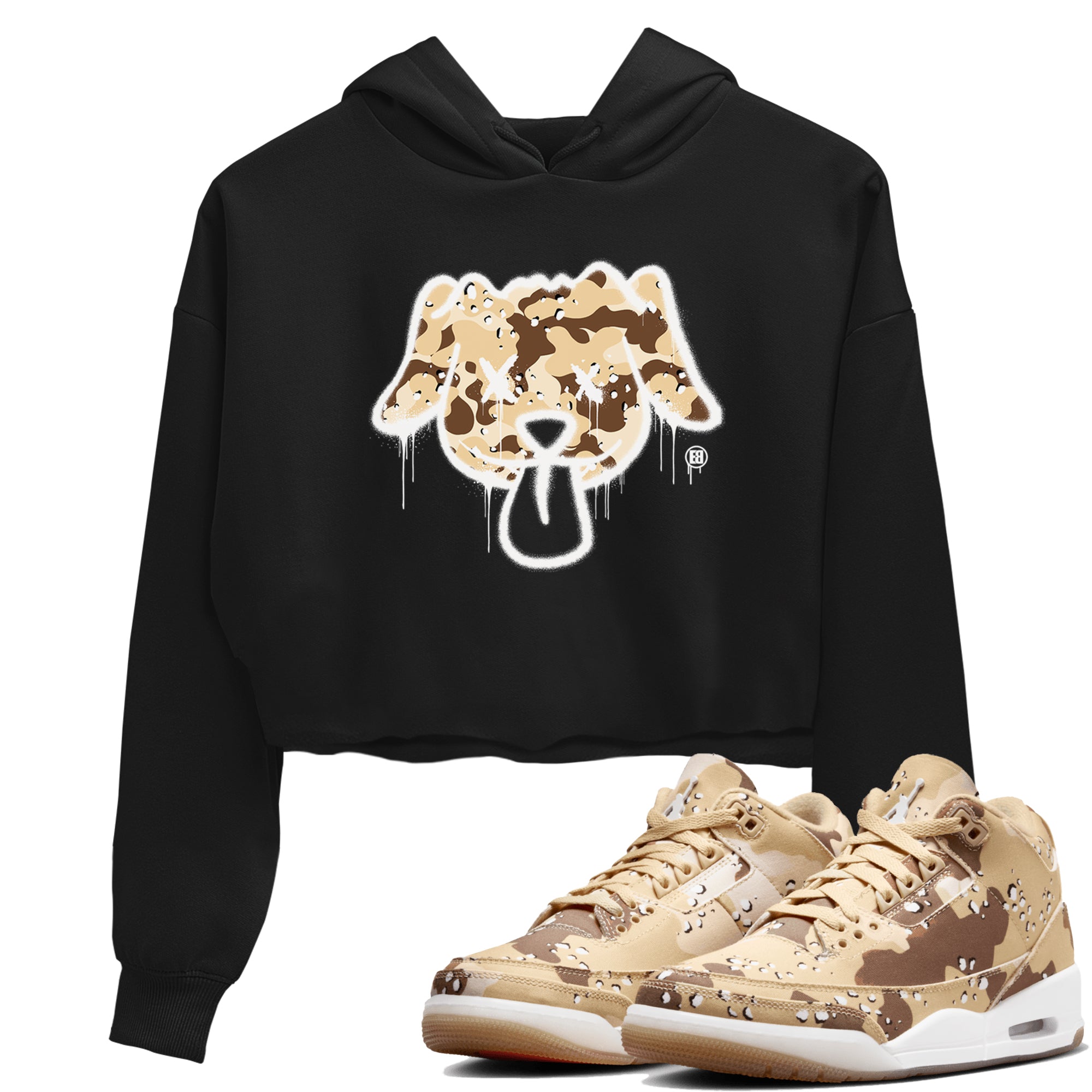 Graffiti Dog snkmatch Women's Top - Air Jordan 3 Desert Camo