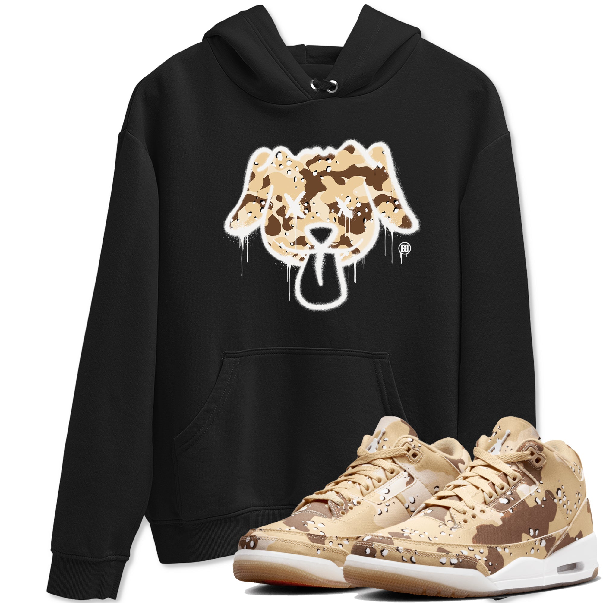 Graffiti Dog snkmatch Tees - Air Jordan 3 Desert Camo
