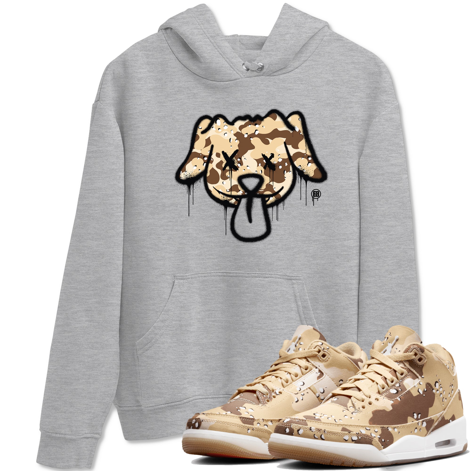 Graffiti Dog snkmatch Tees - Air Jordan 3 Desert Camo