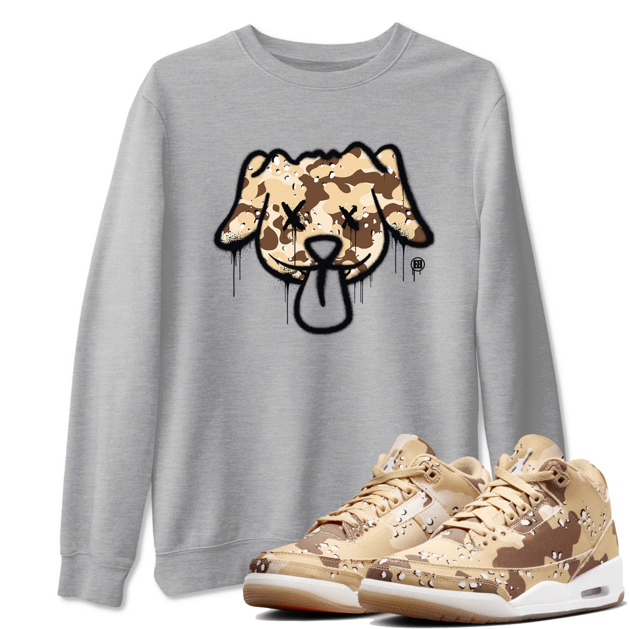 Graffiti Dog snkmatch Tees - Air Jordan 3 Desert Camo