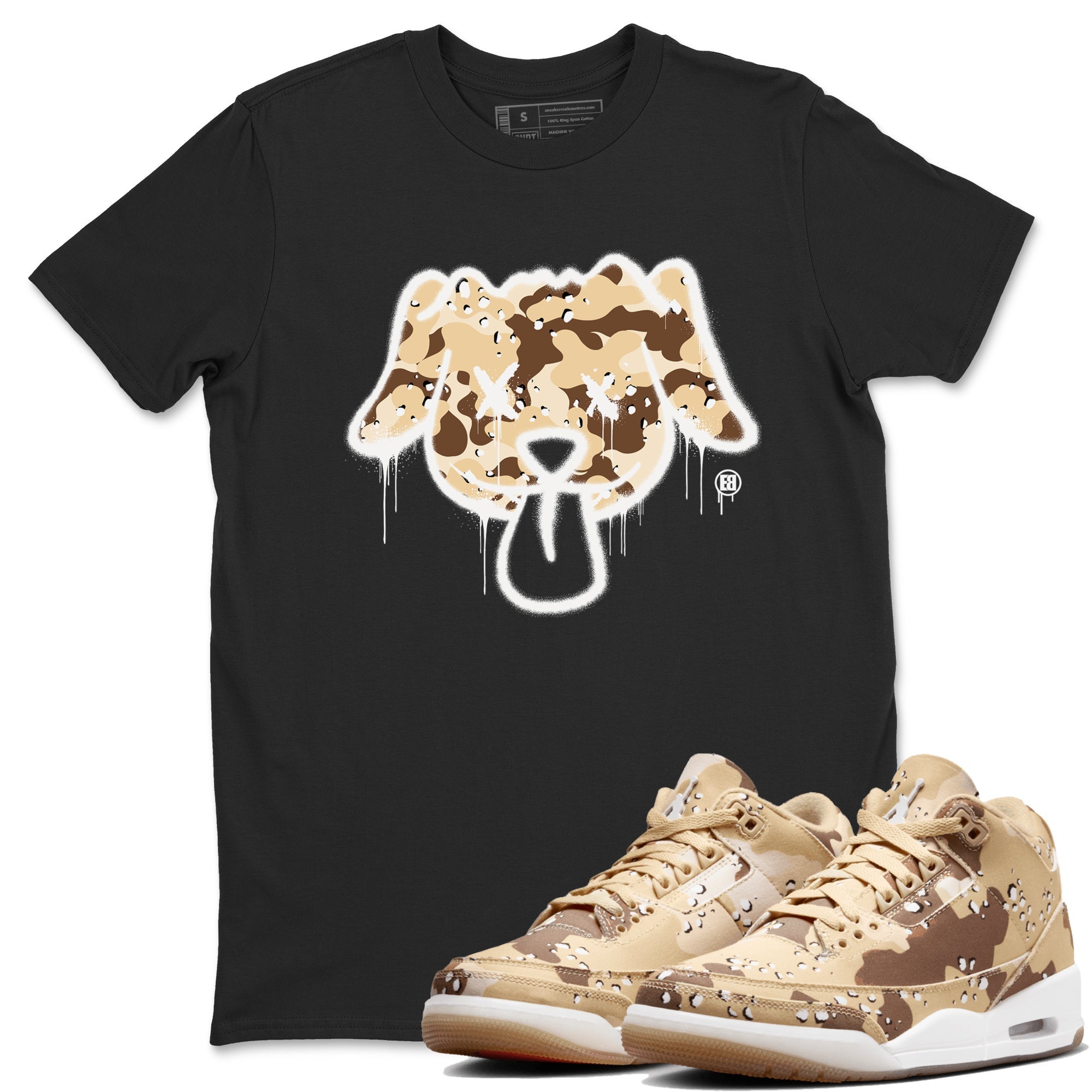 Graffiti Dog snkmatch Tees - Air Jordan 3 Desert Camo