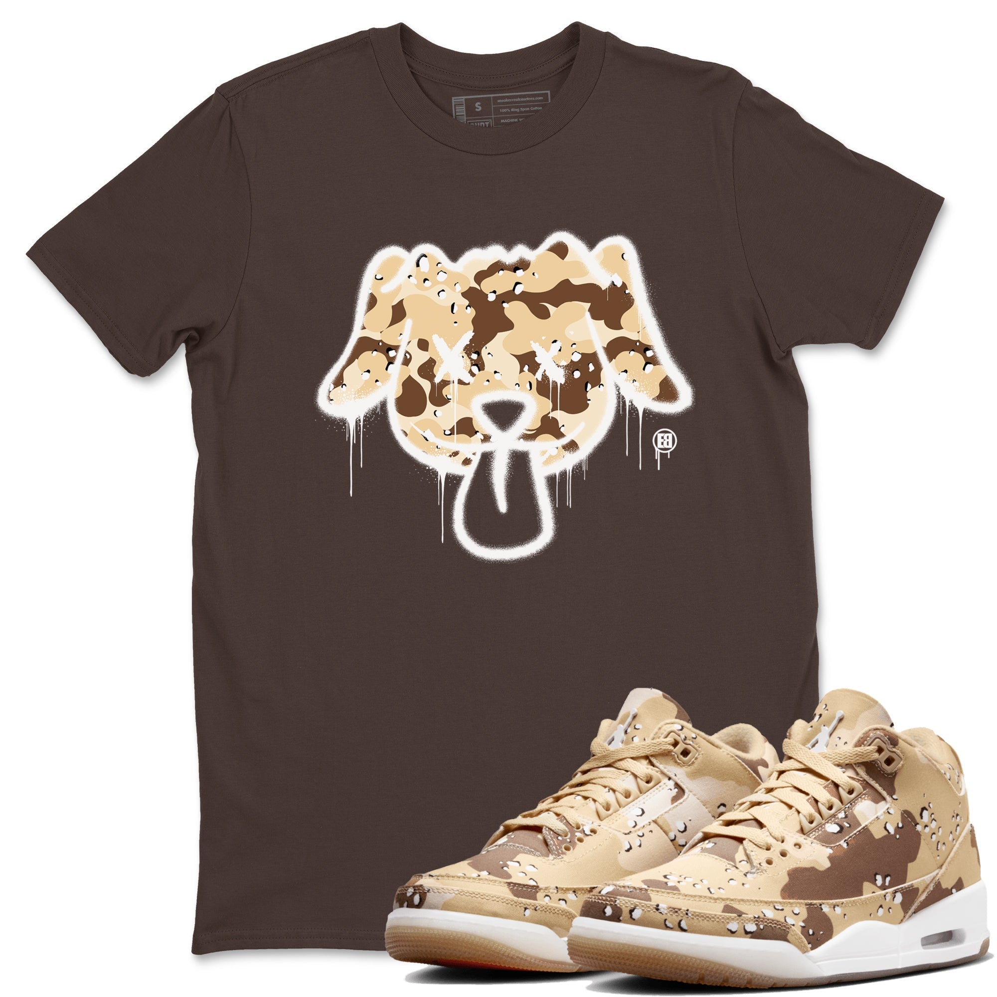 Graffiti Dog snkmatch Tees - Air Jordan 3 Desert Camo