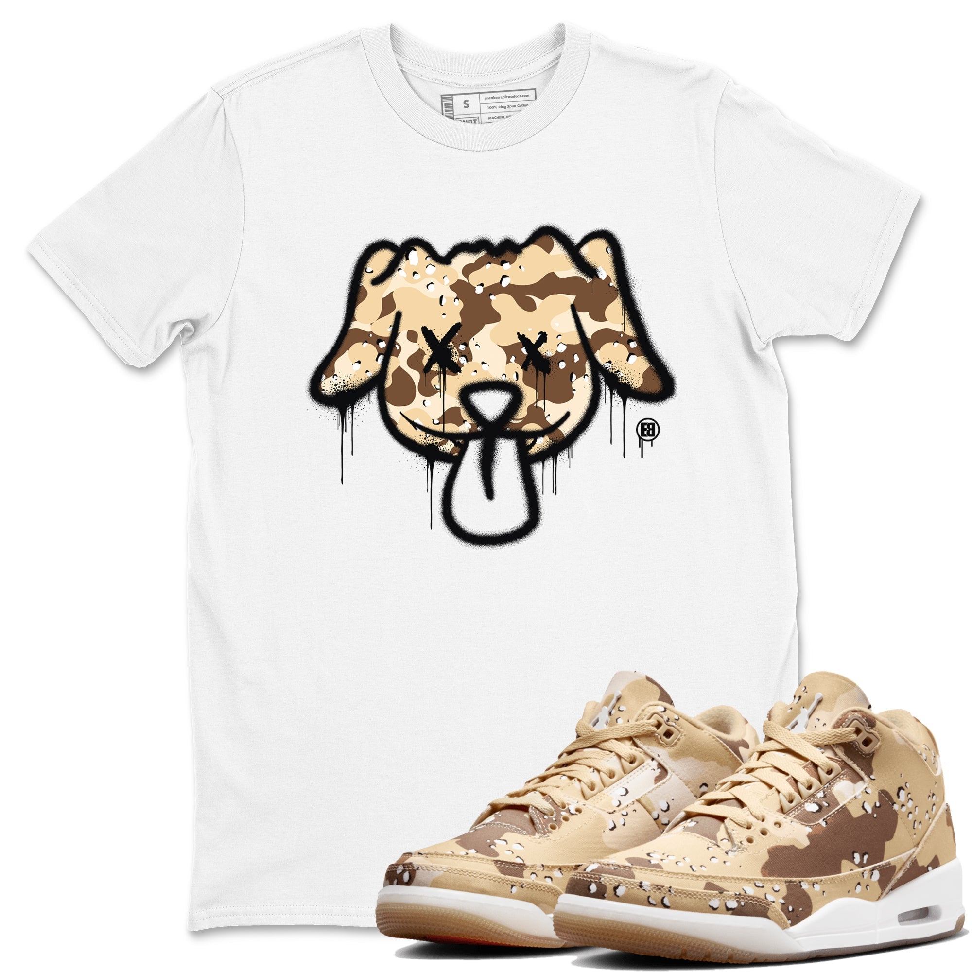 Graffiti Dog snkmatch Tees - Air Jordan 3 Desert Camo