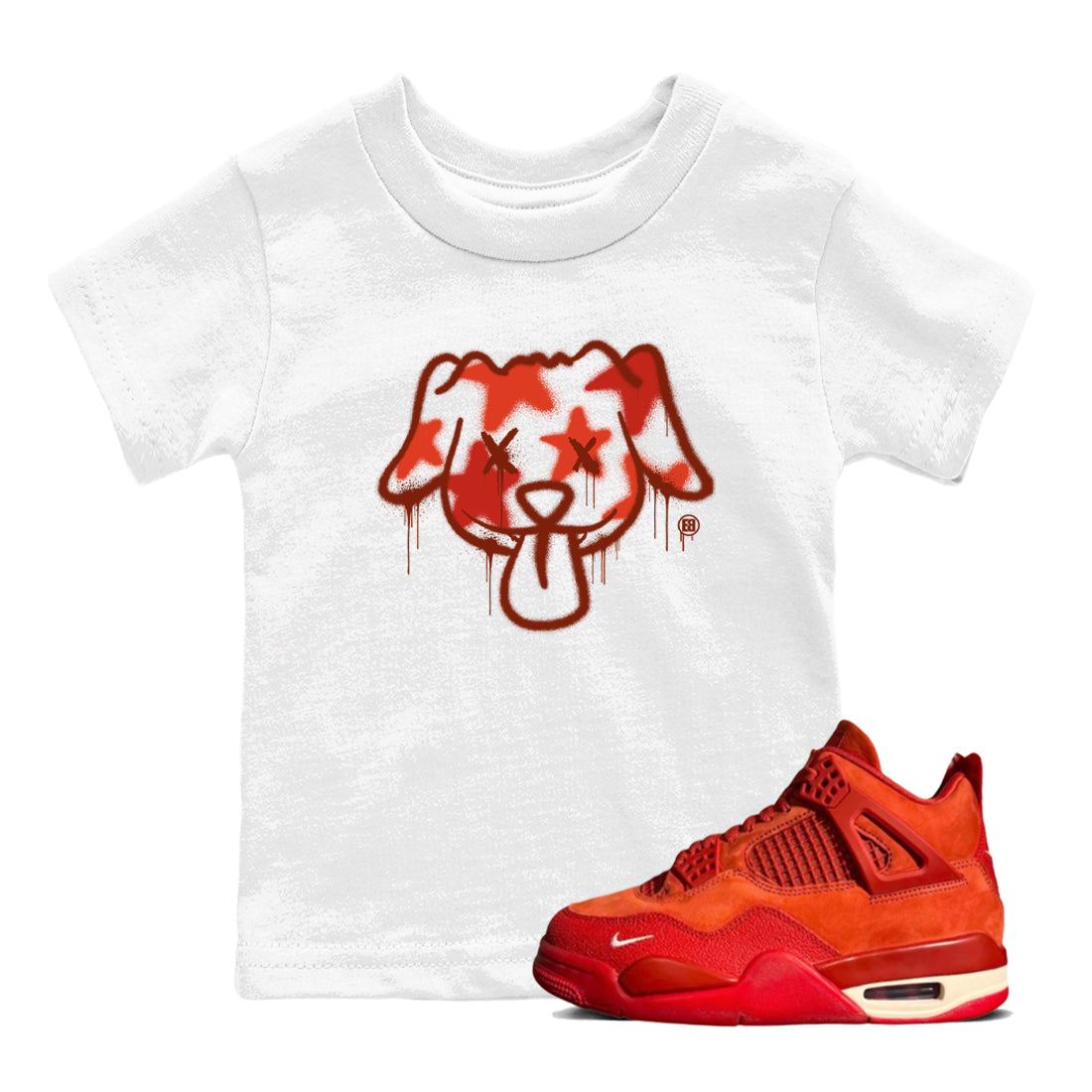 Graffiti Dog snkmatch Tees Kids - Air Jordan 4 Brick By Brick