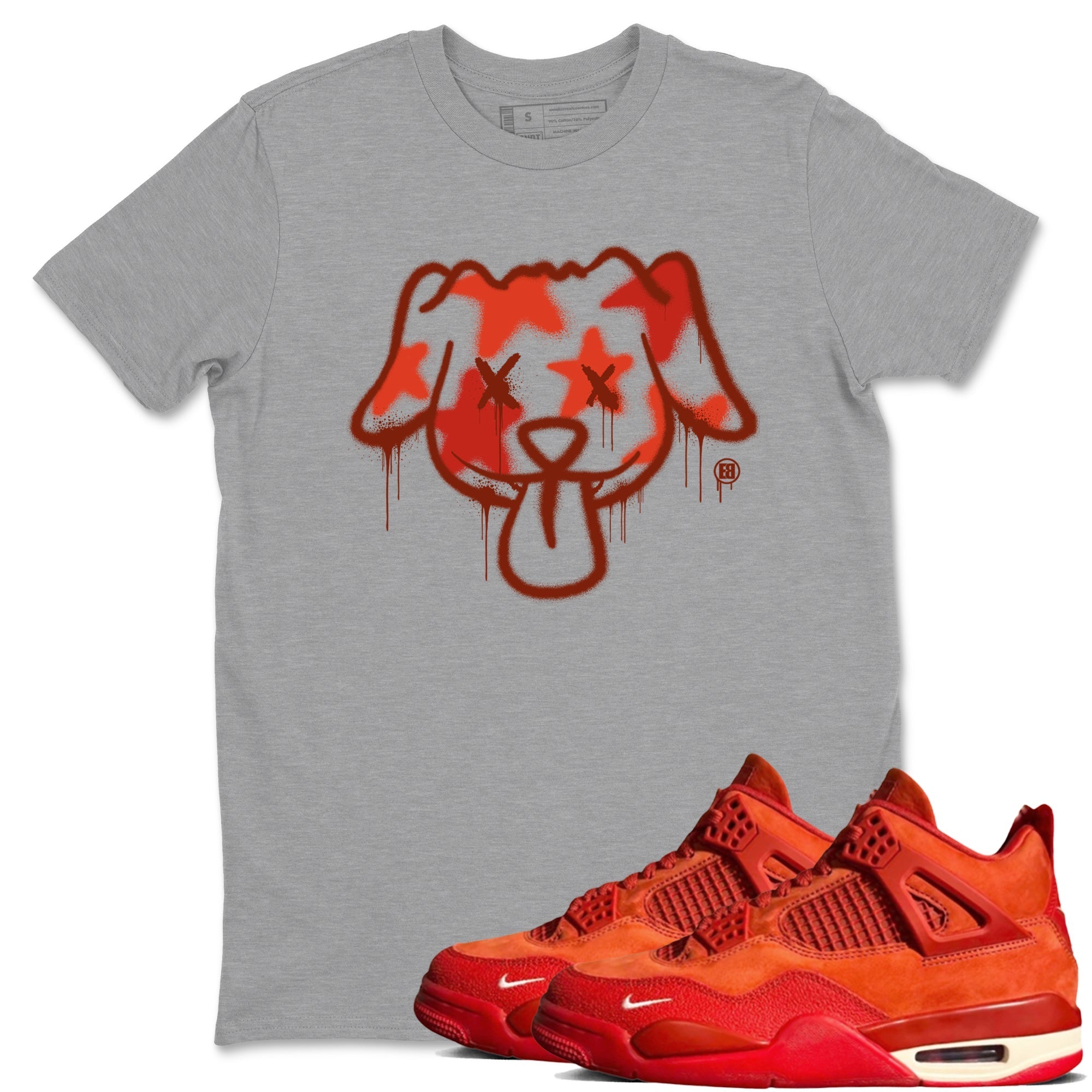 Graffiti Dog snkmatch Tees - Air Jordan 4 Brick By Brick