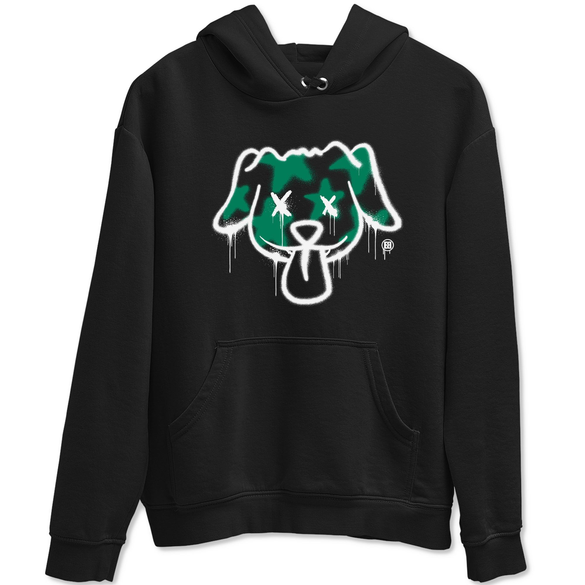 Graffiti Dog snkmatch Tees - Air Jordan 4 Oxidized Green