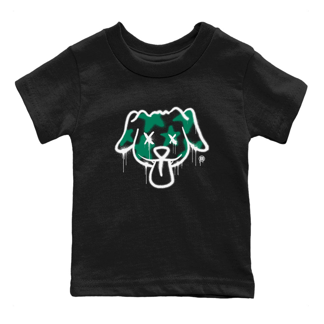 Graffiti Dog snkmatch Tees Kids - Air Jordan 4 Oxidized Green
