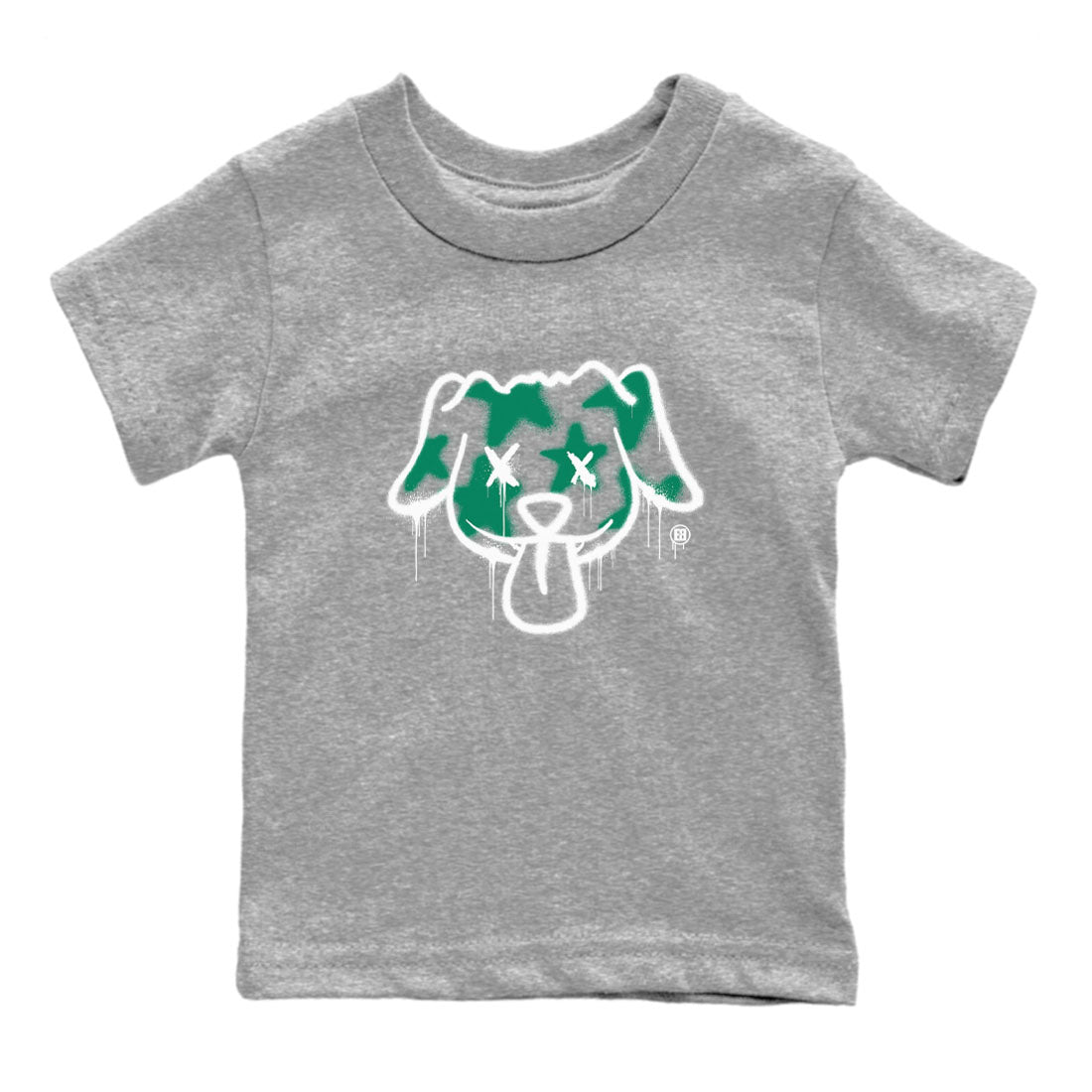 Graffiti Dog snkmatch Tees Kids - Air Jordan 4 Oxidized Green