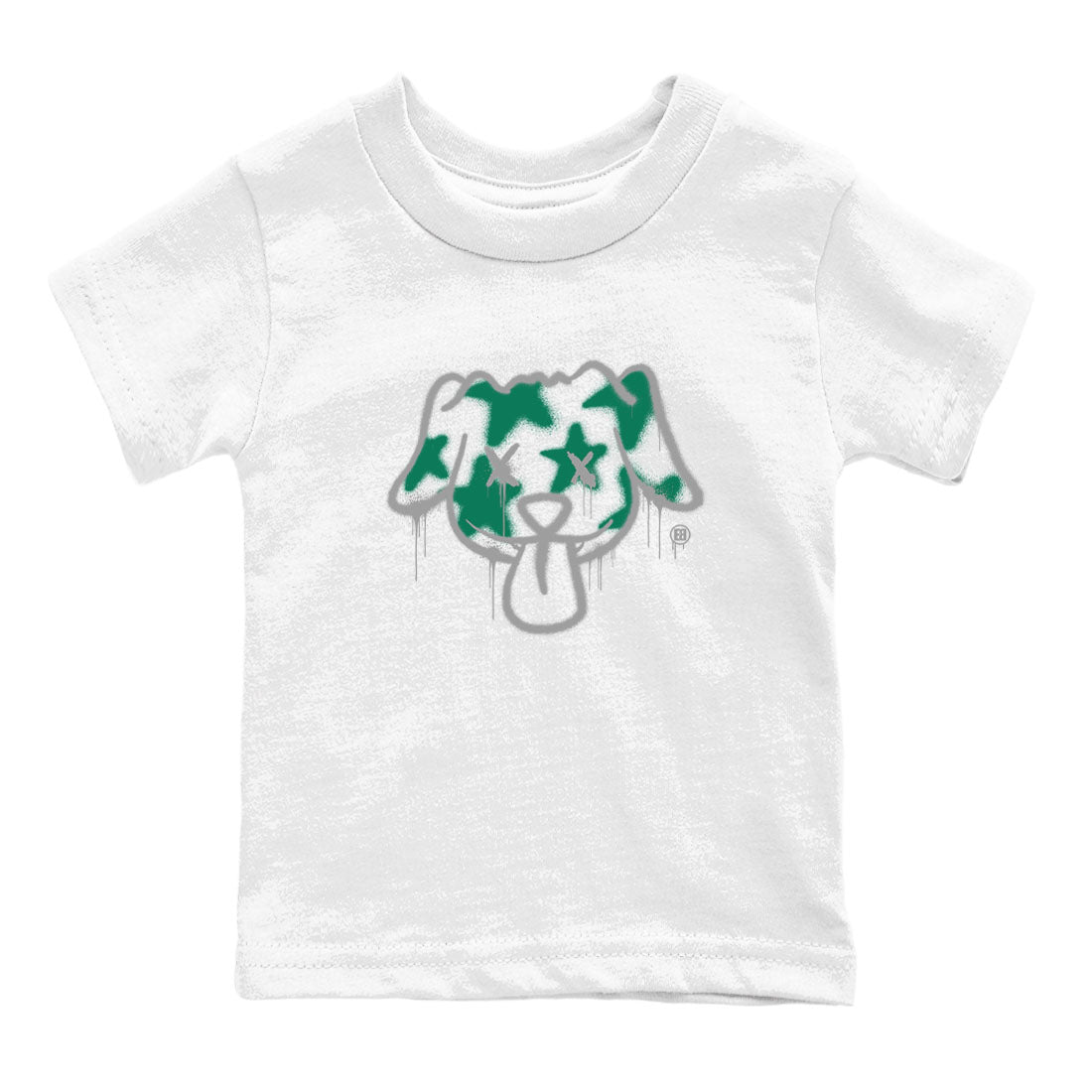 Graffiti Dog snkmatch Tees Kids - Air Jordan 4 Oxidized Green