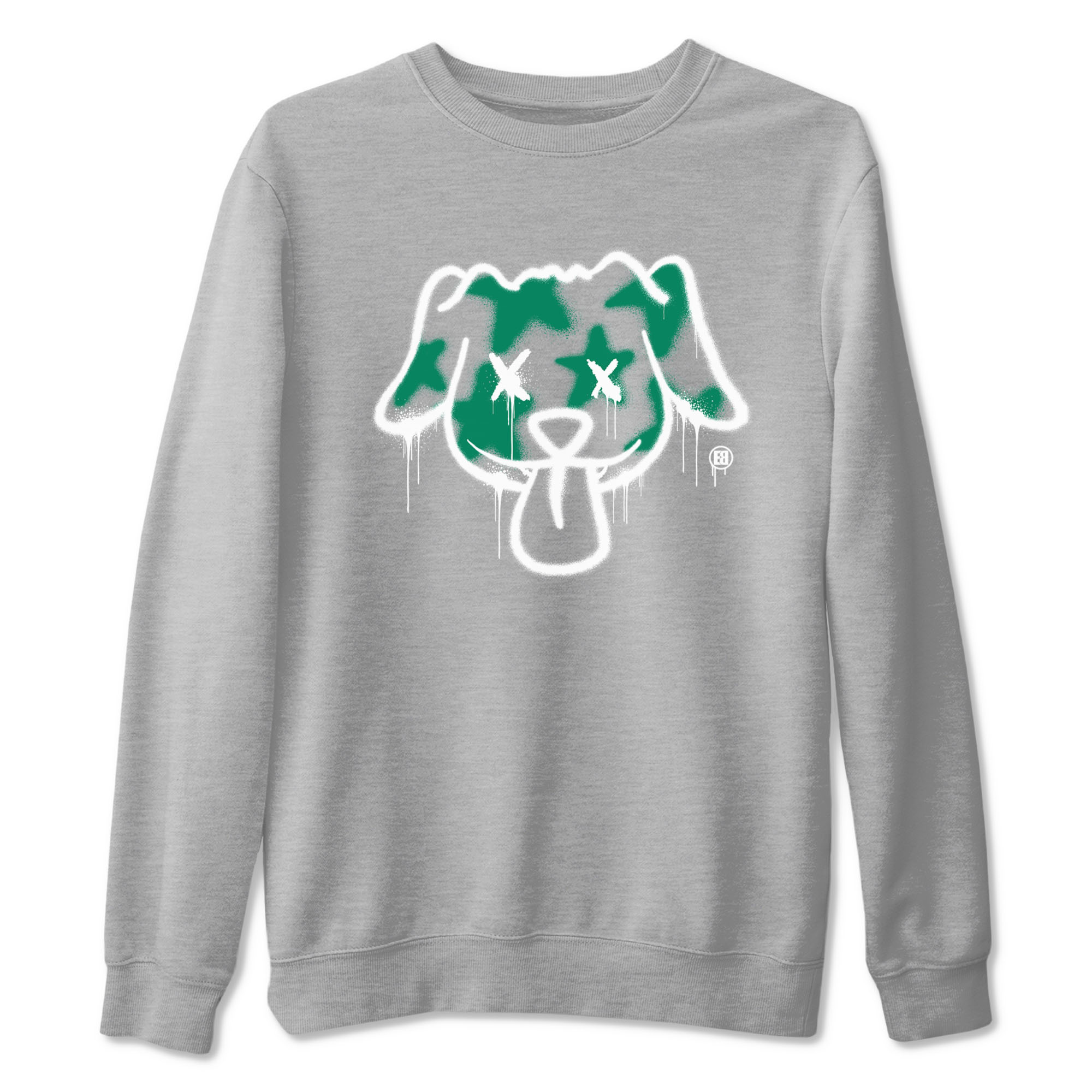 Graffiti Dog snkmatch Tees - Air Jordan 4 Oxidized Green