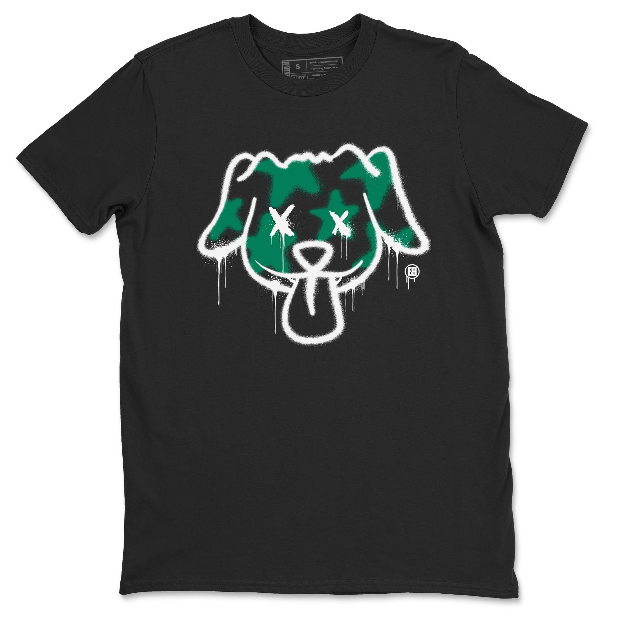 Graffiti Dog snkmatch Tees - Air Jordan 4 Oxidized Green