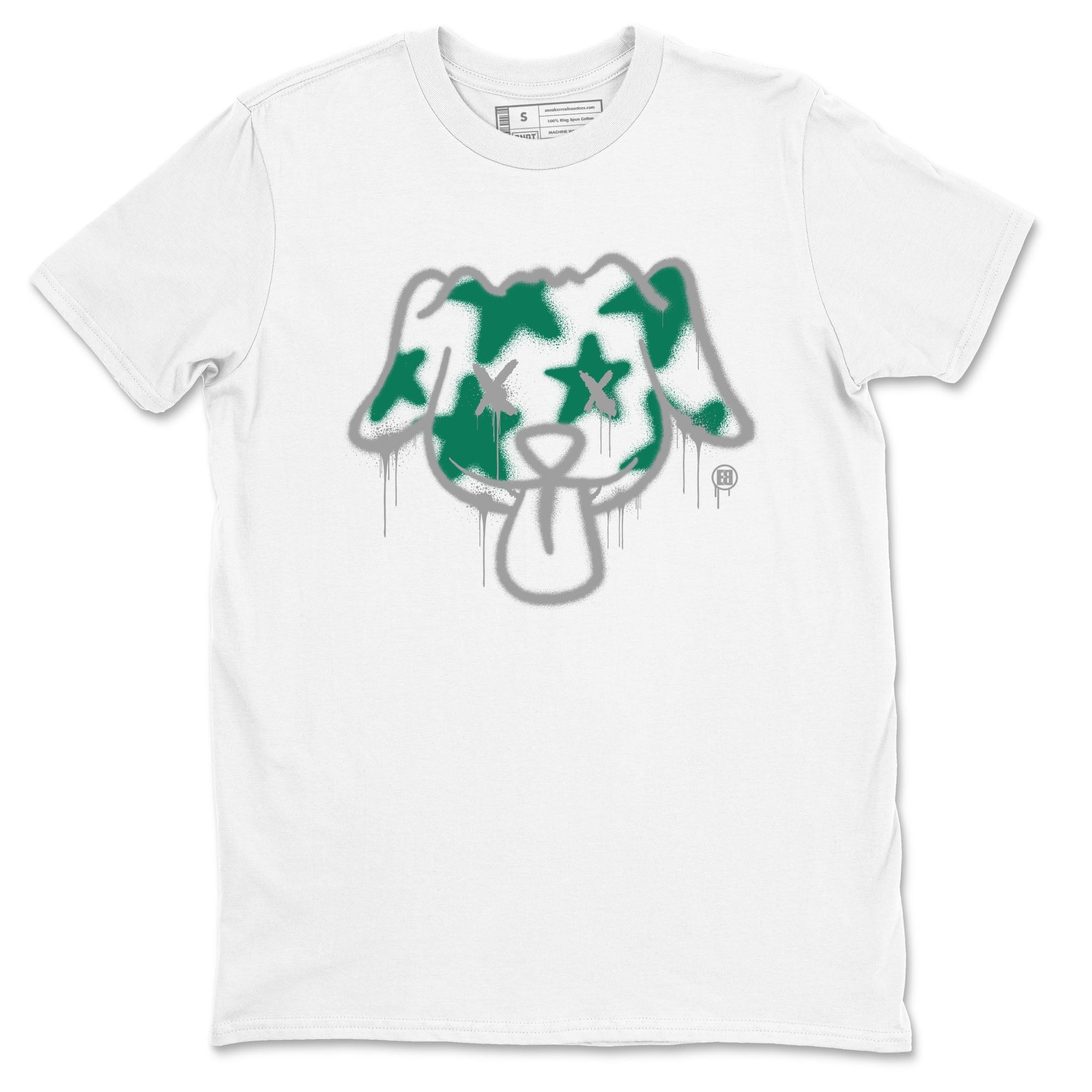 Graffiti Dog snkmatch Tees - Air Jordan 4 Oxidized Green