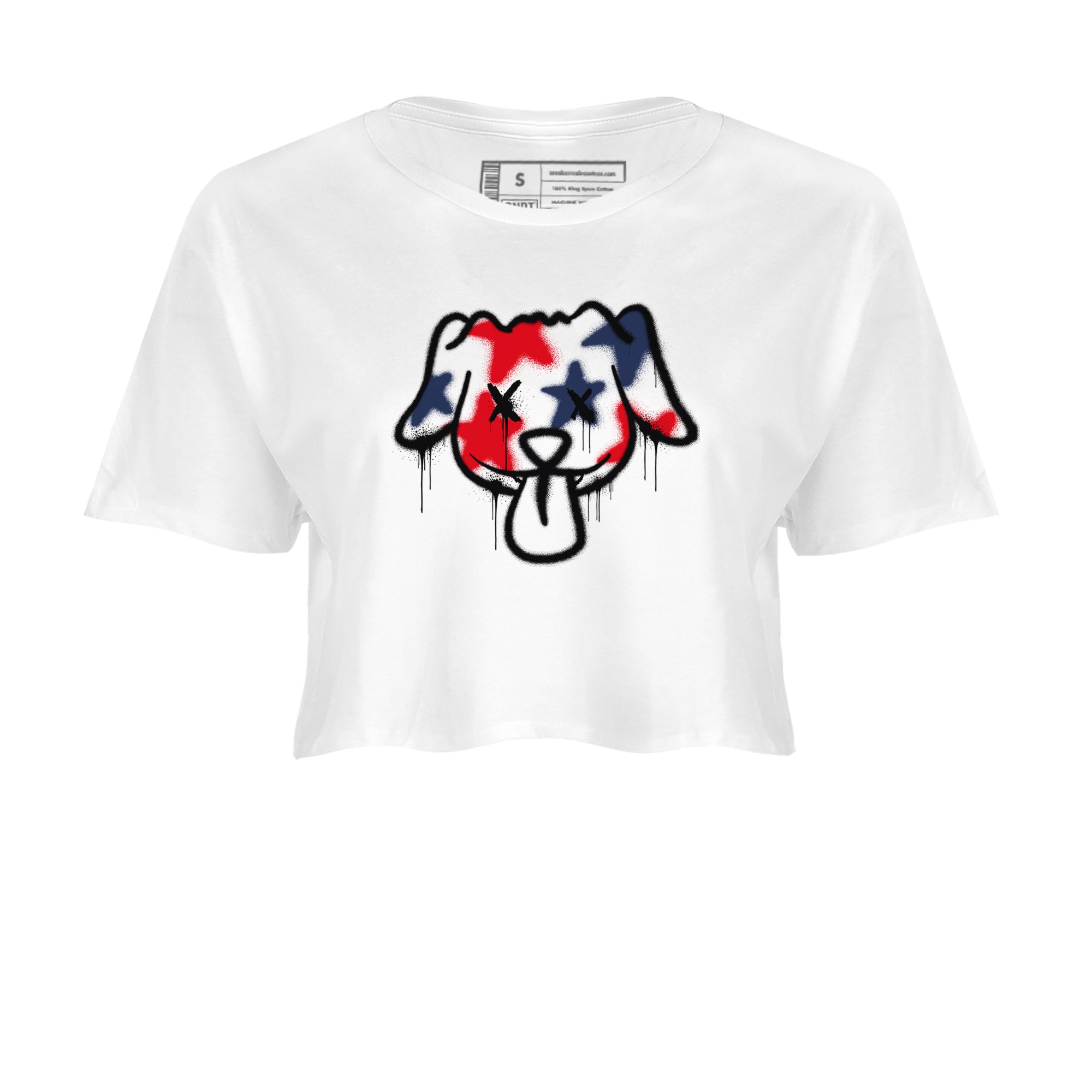 Graffiti Dog snkmatch Women's Top - Air Jordan 6 White And Midnight Navy