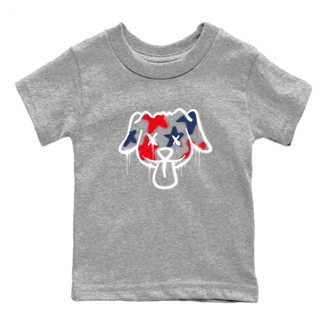 Graffiti Dog snkmatch Tees Kids - Air Jordan 6 White And Midnight Navy