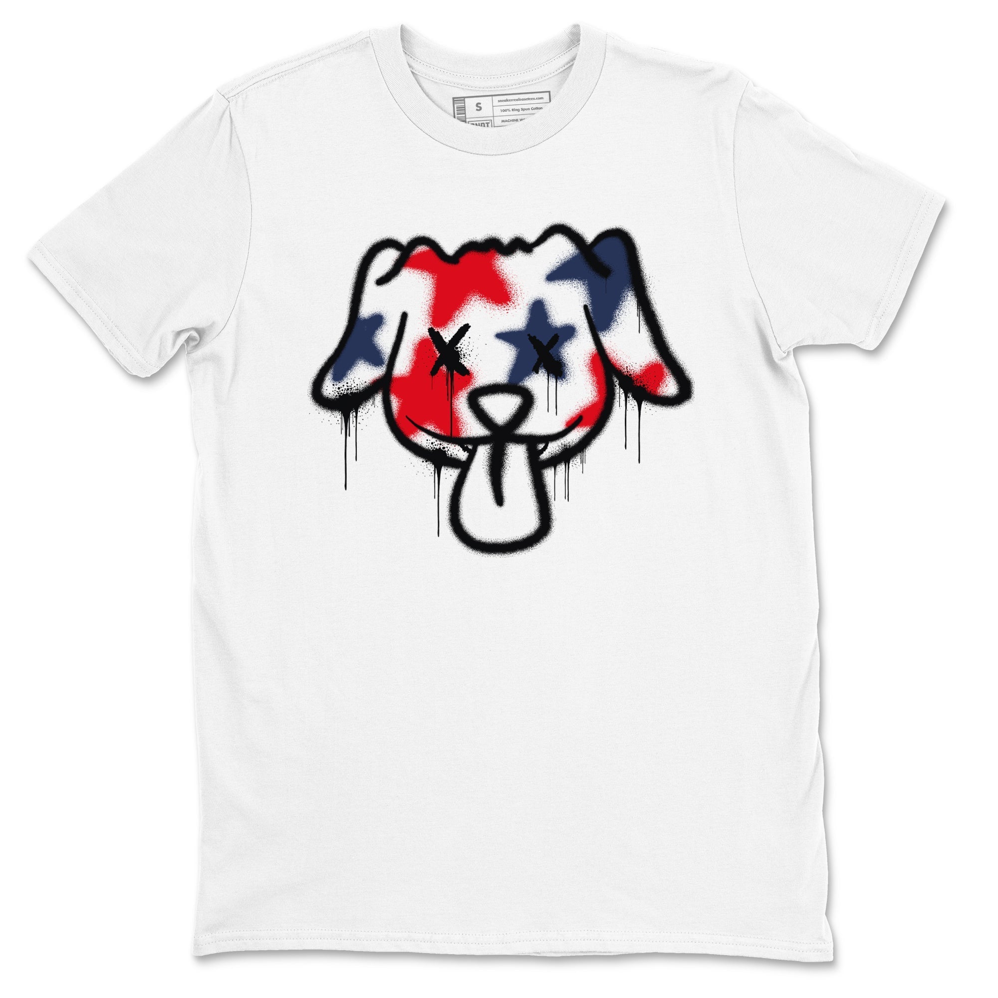 Graffiti Dog snkmatch Tees - Air Jordan 6 White And Midnight Navy