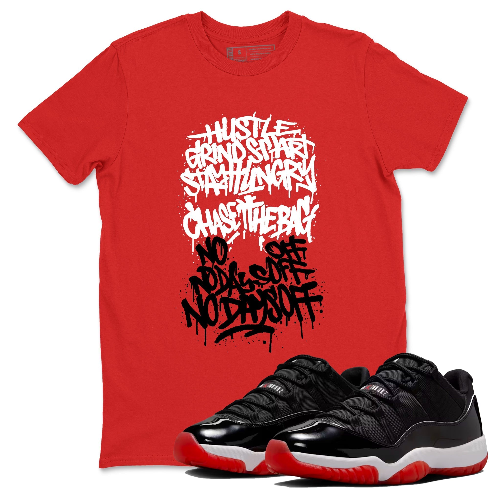 Graffiti Scream snkmatch Tees - Air Jordan 11 Bred