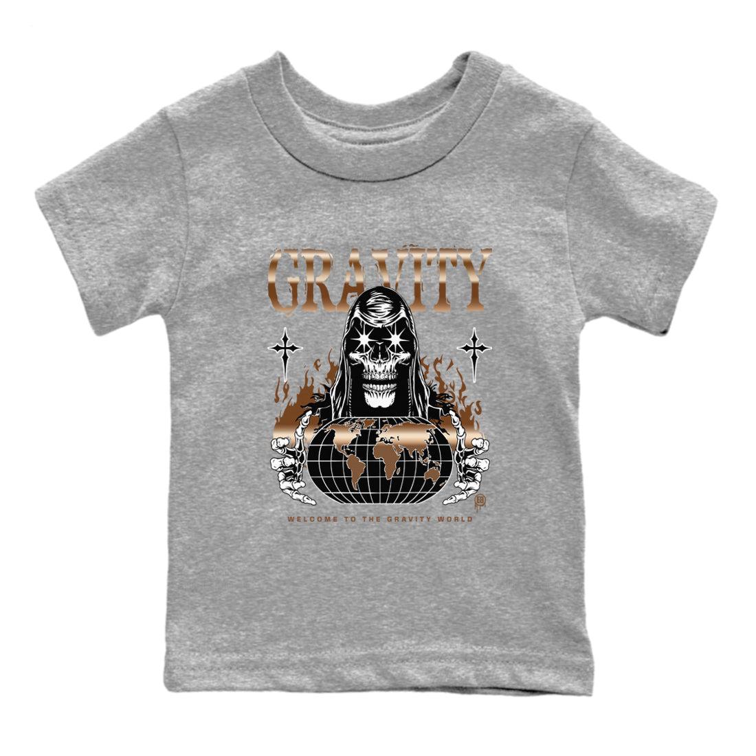 Gravity snkmatch Tees Kids - Air Foamposite One Metallic Copper