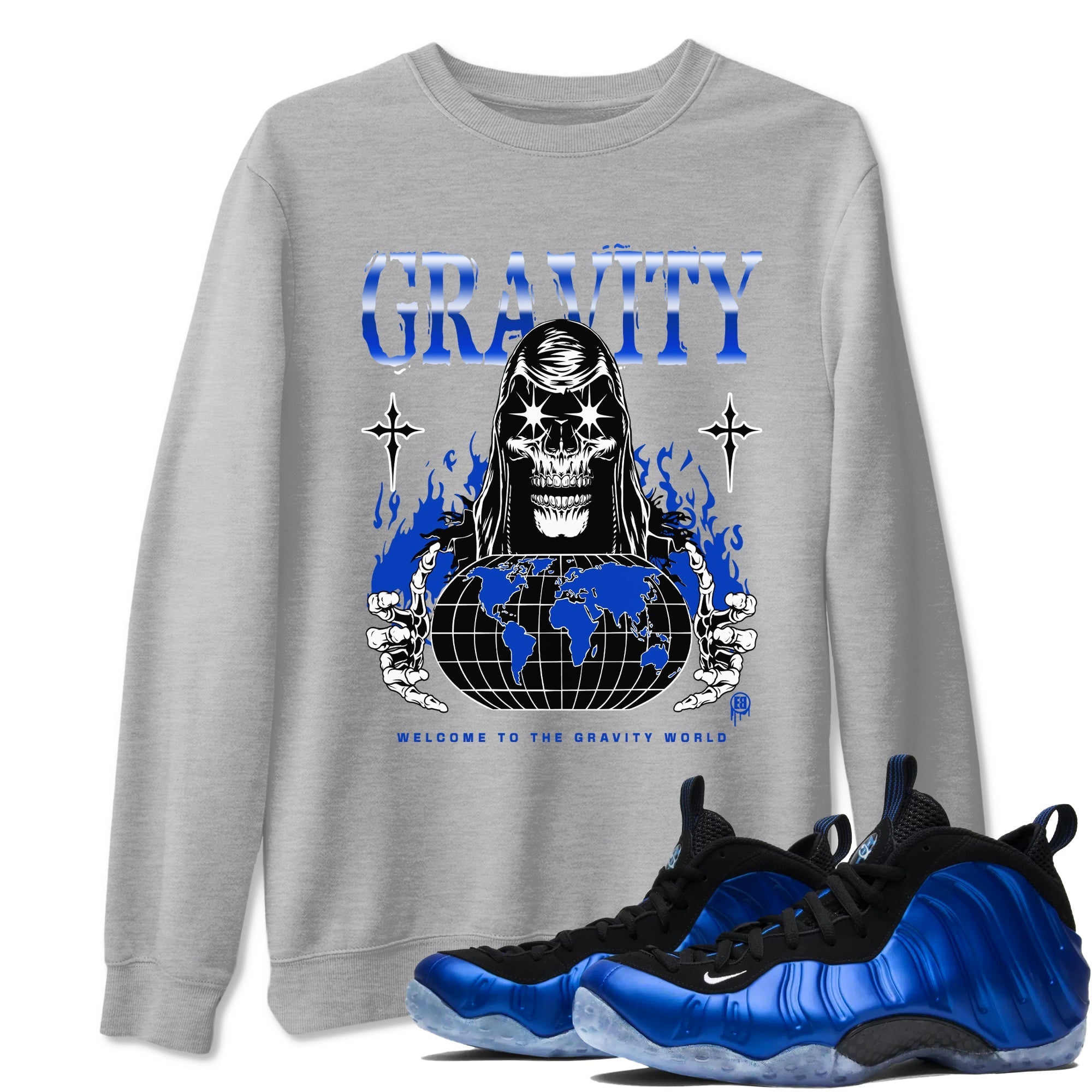 Gravity snkmatch Tees - Air Foamposite One Royal
