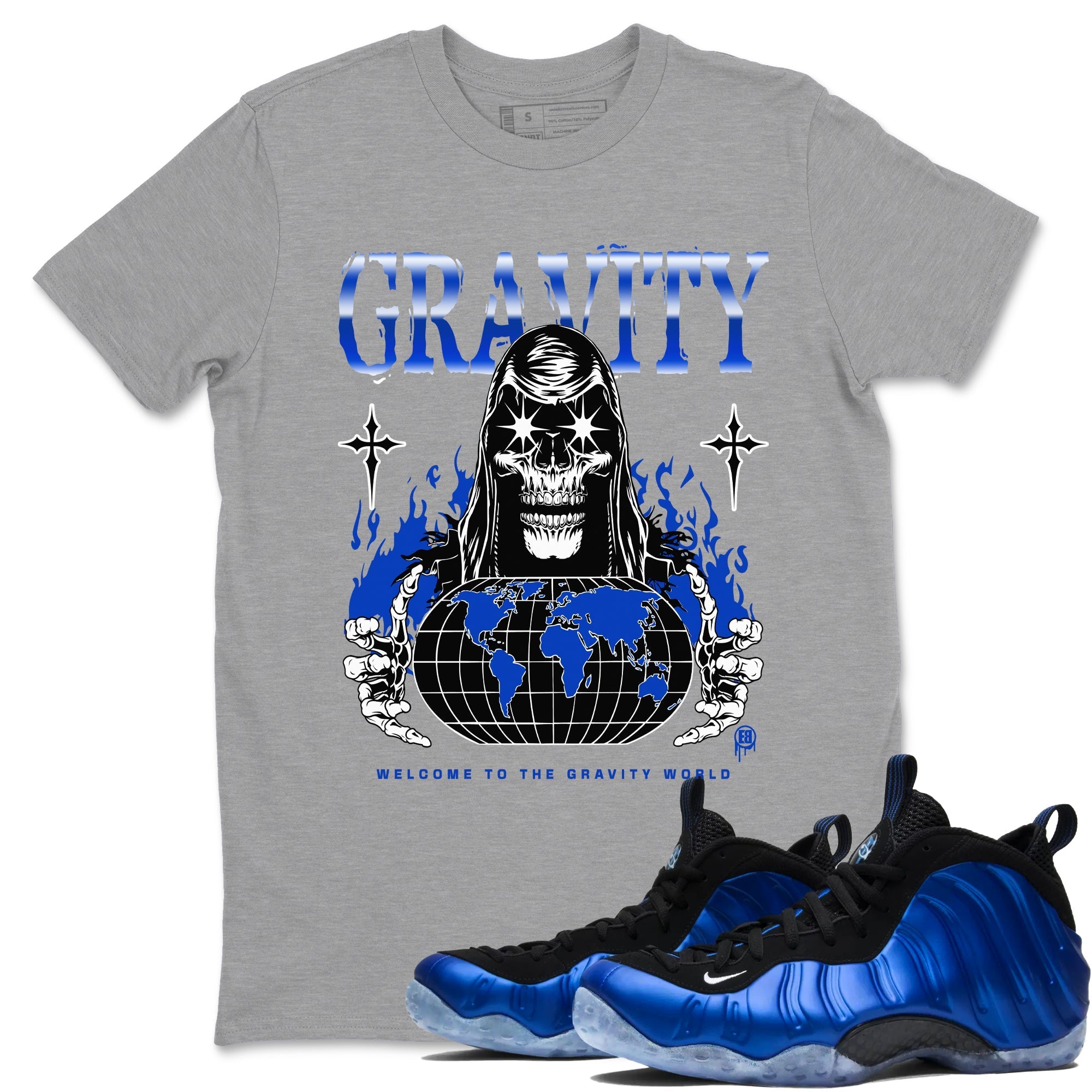 Gravity snkmatch Tees - Air Foamposite One Royal