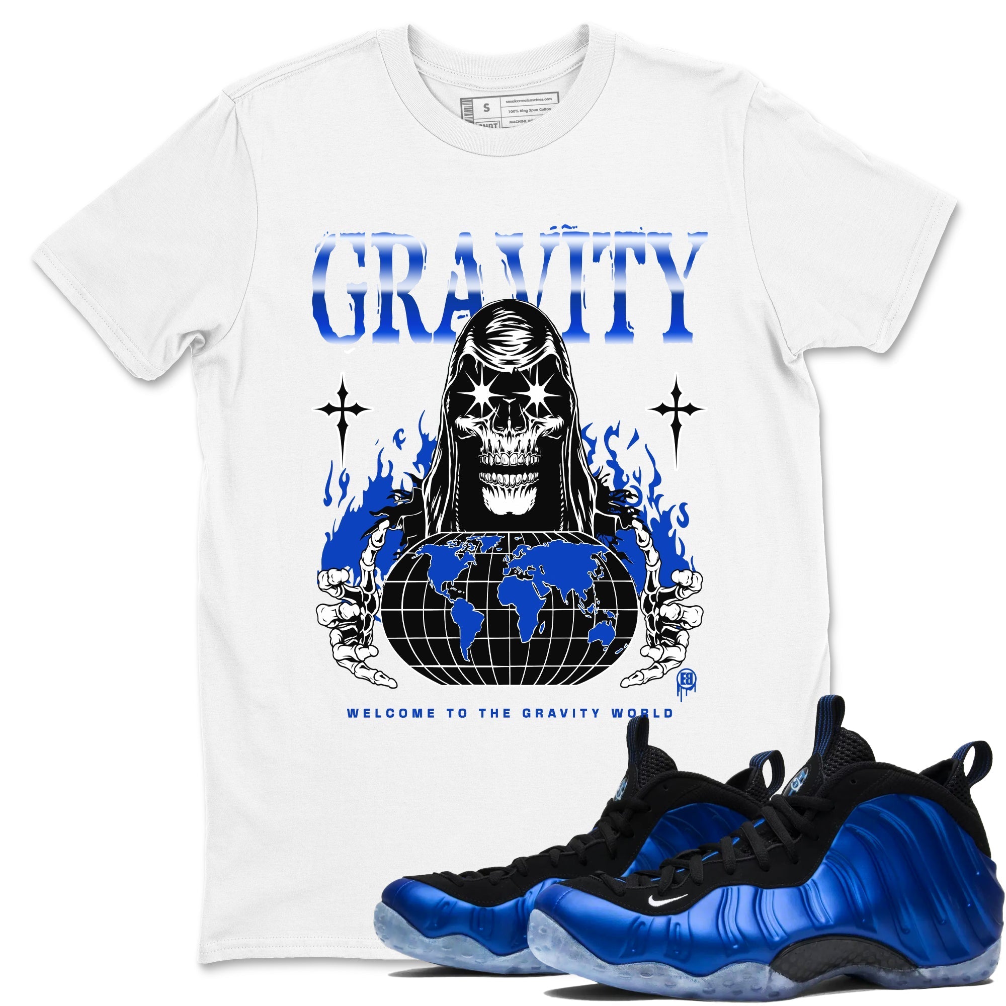 Gravity snkmatch Tees - Air Foamposite One Royal