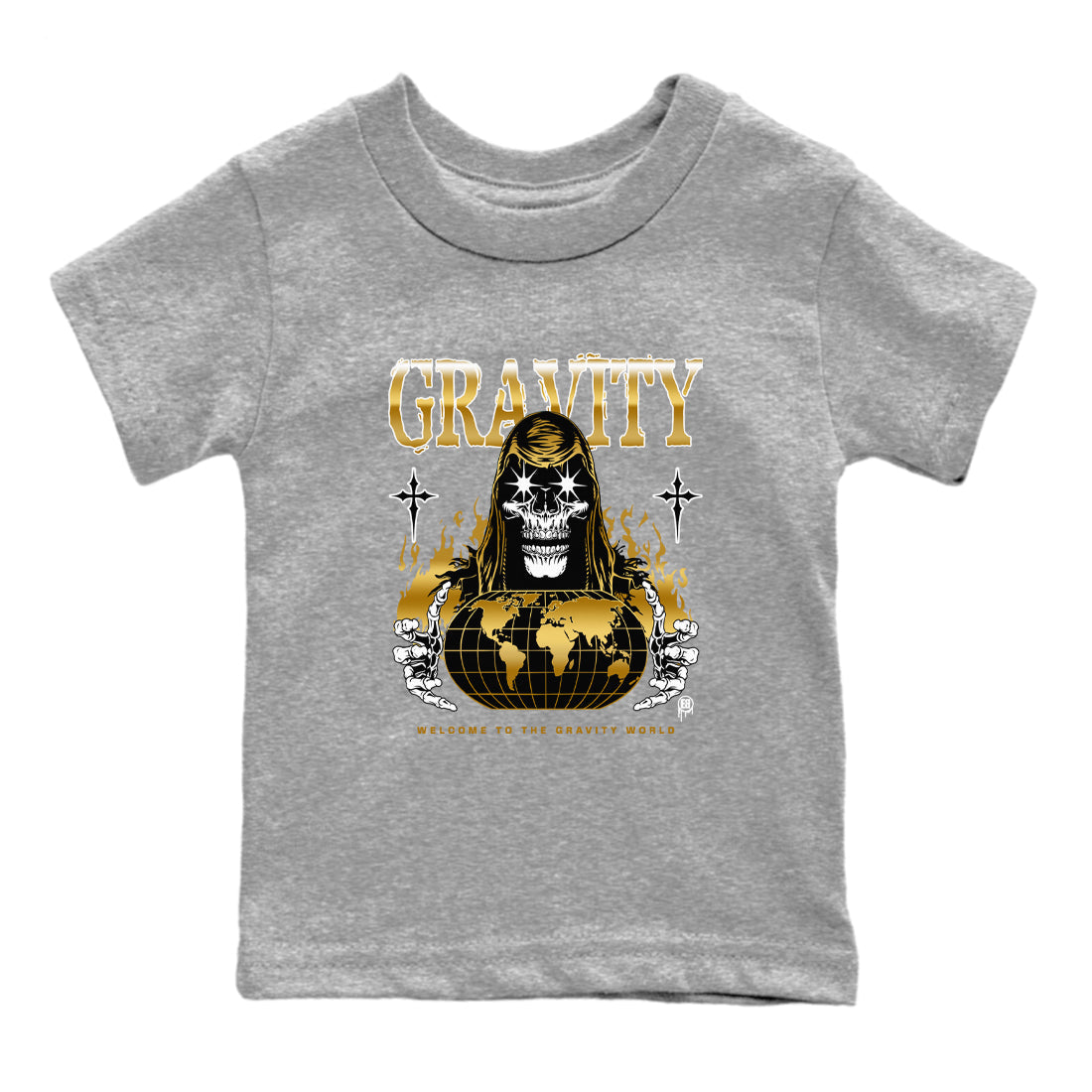 Gravity snkmatch Tees Kids - Air Jordan 1 Black Metallic Gold
