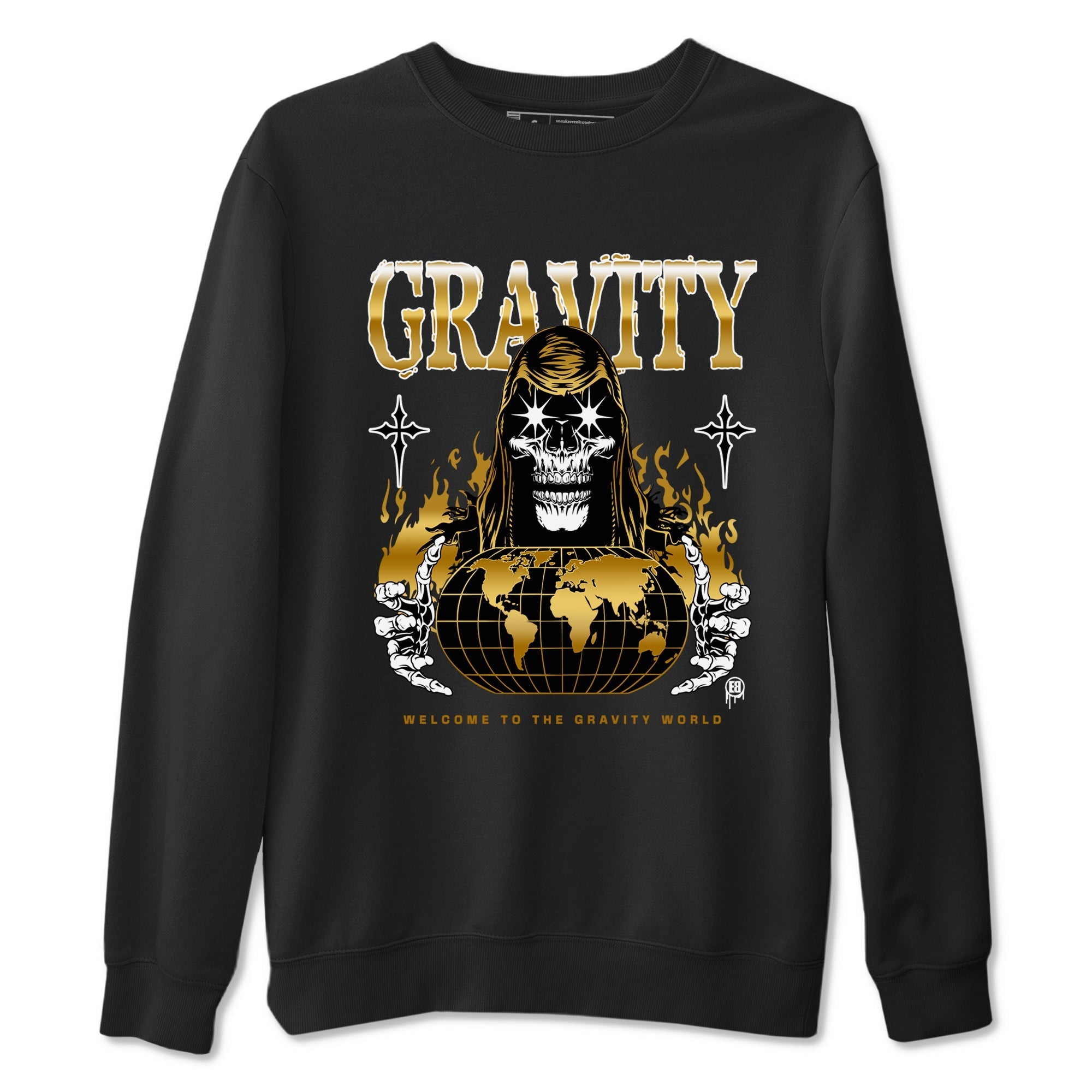 Gravity snkmatch Tees - Air Jordan 1 Black Metallic Gold