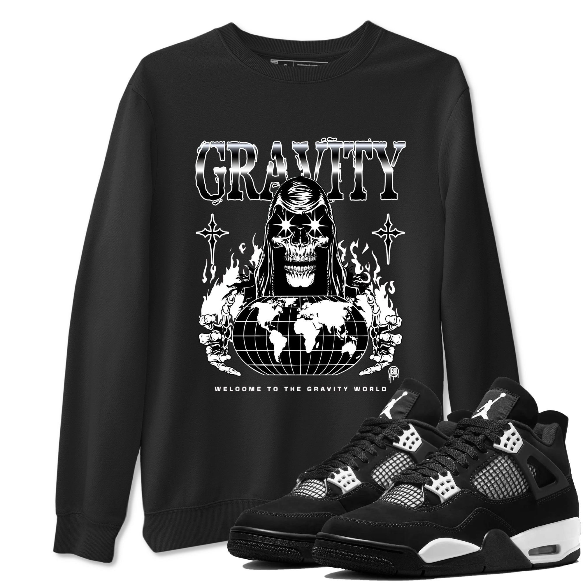 Gravity snkmatch Tees - Air Jordan 4 White Thunder