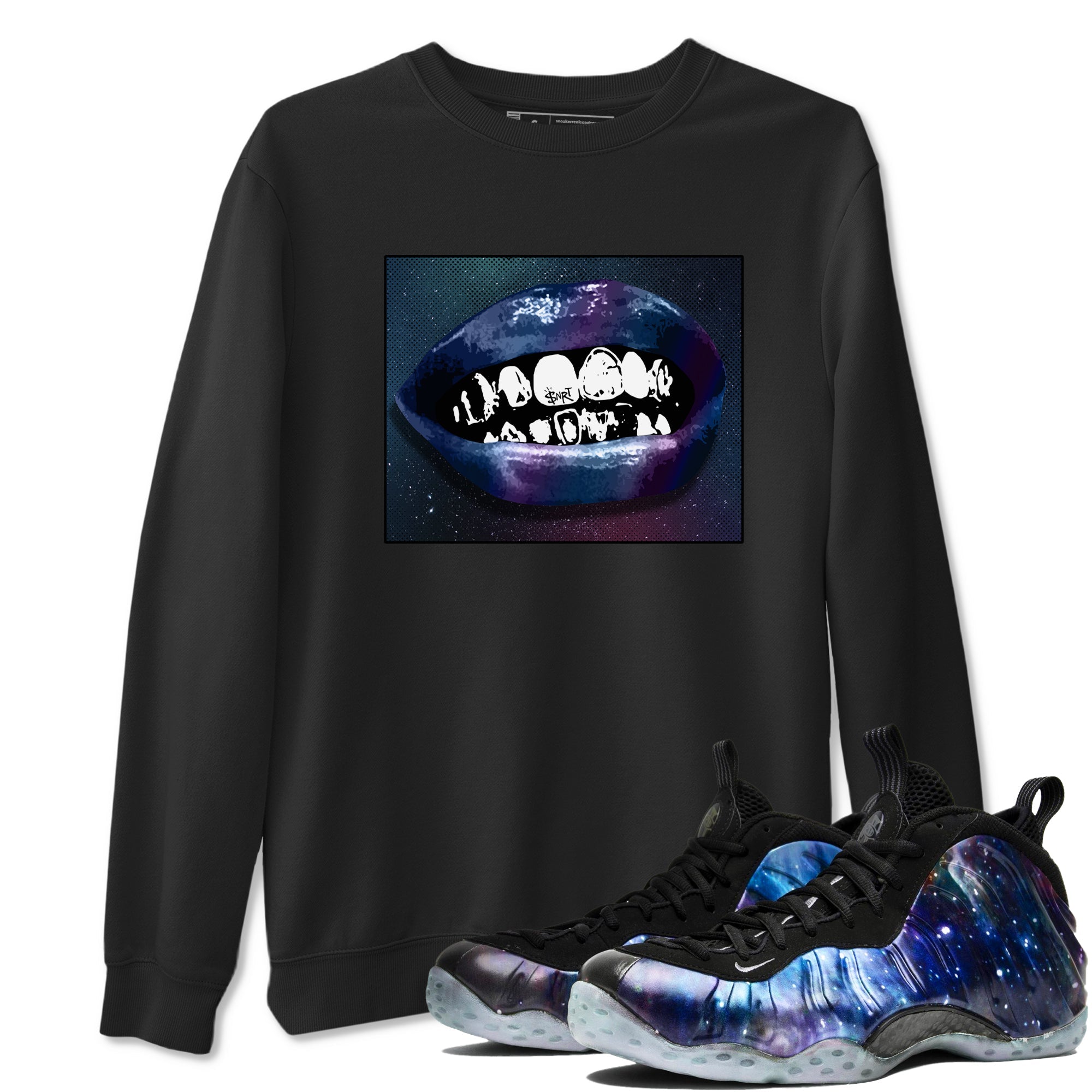 Grillz Lips snkmatch Tees - Air Foamposite One Galaxy