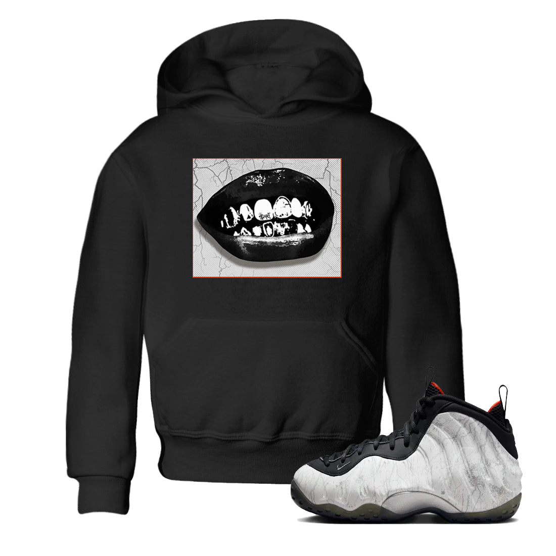 Grillz Lips snkmatch Tees Kids - Air Foamposite One Jin