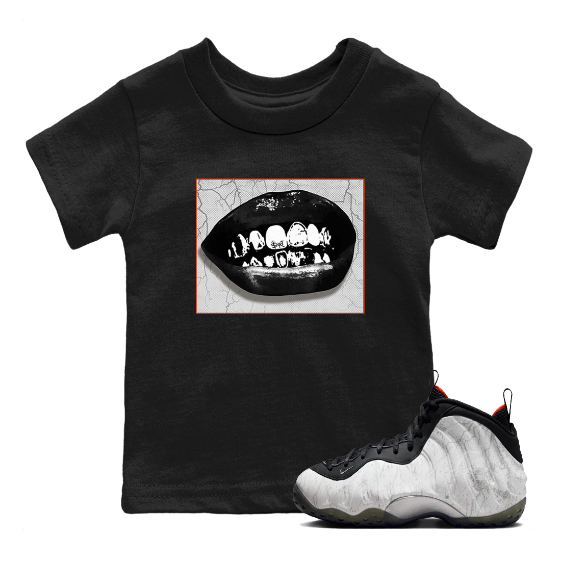 Grillz Lips snkmatch Tees Kids - Air Foamposite One Jin