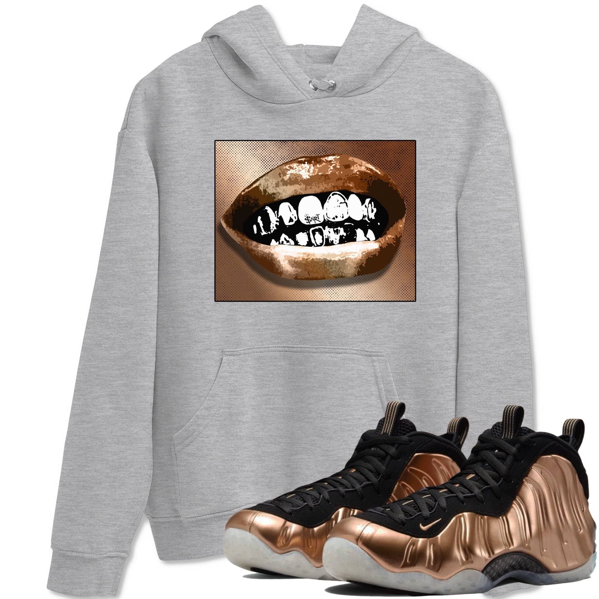 Grillz Lips snkmatch Tees - Air Foamposite One Metallic Copper