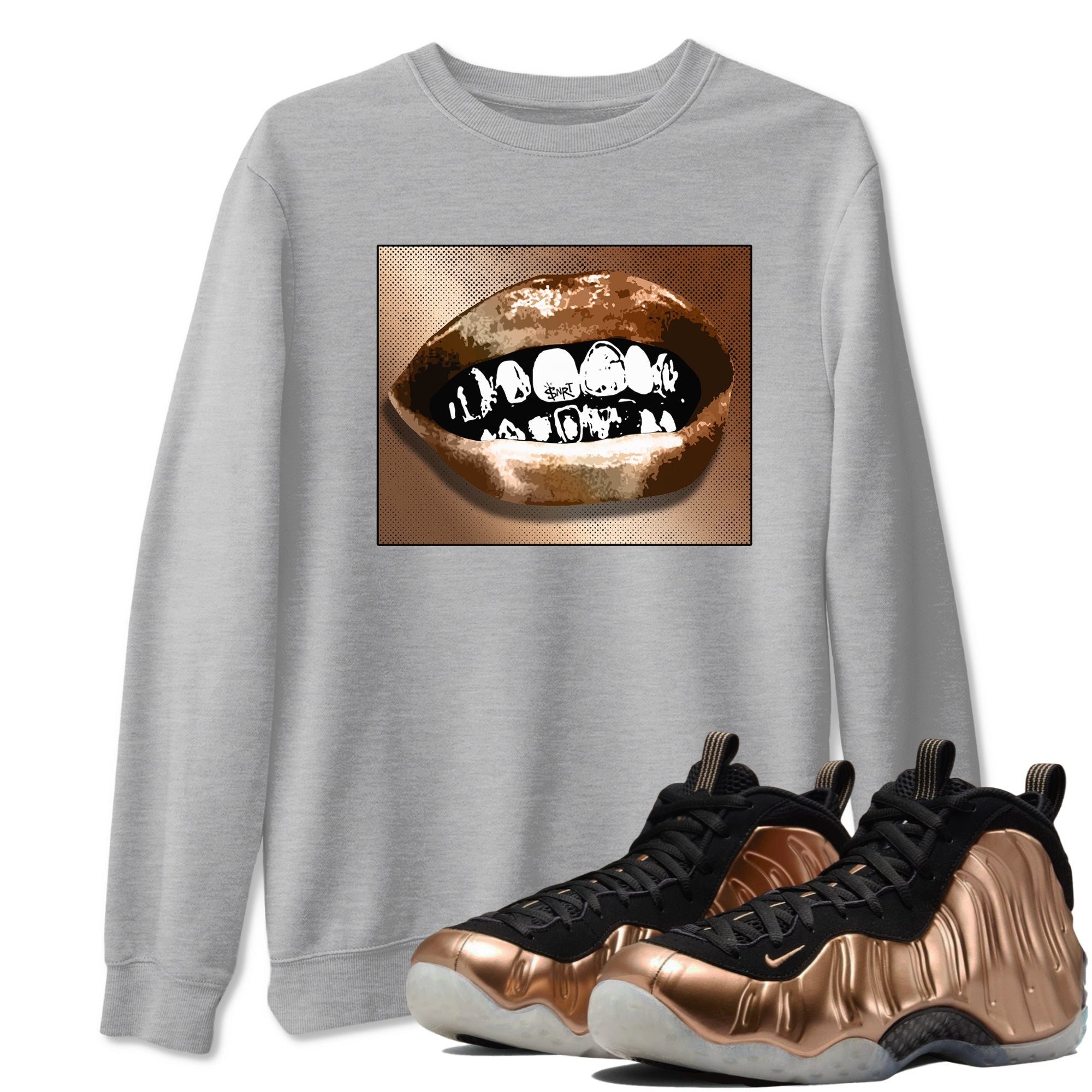 Grillz Lips snkmatch Tees - Air Foamposite One Metallic Copper