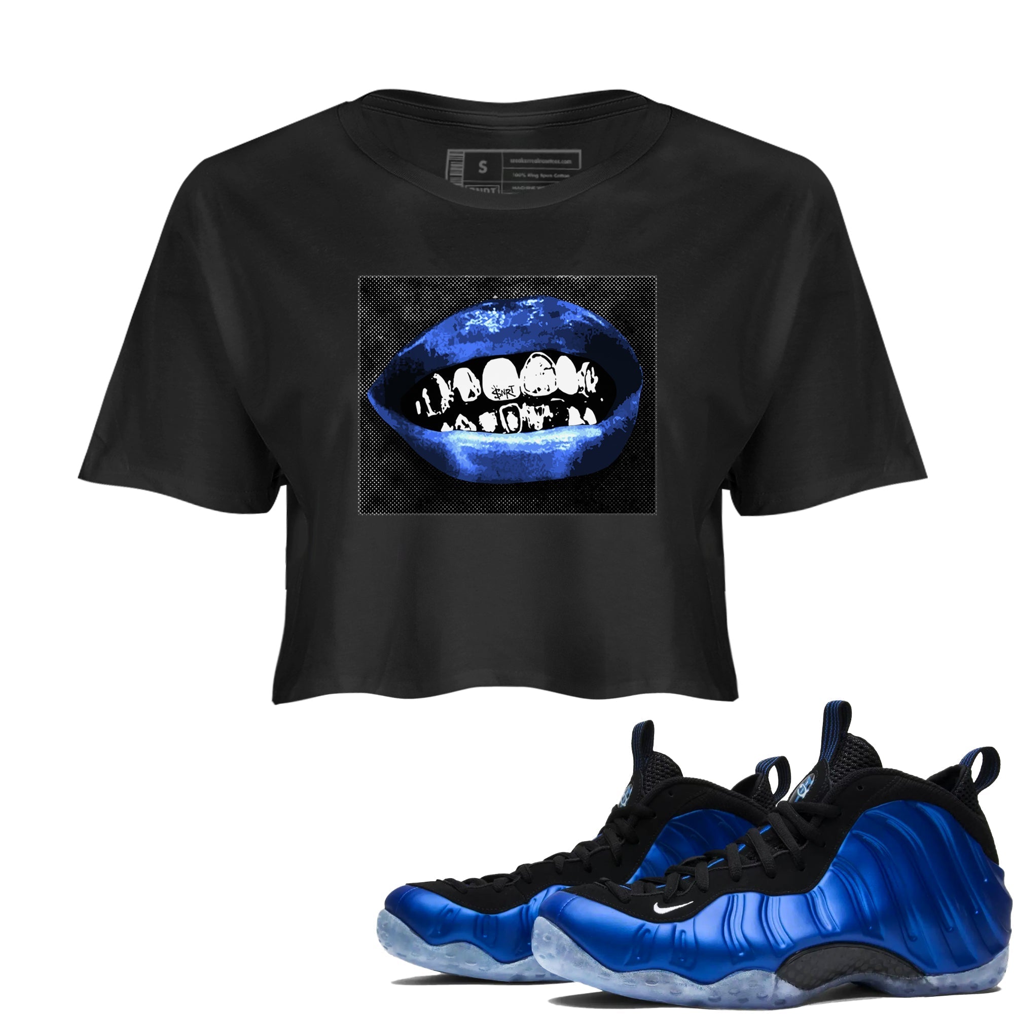 Grillz Lips snkmatch Women's Top - Air Foamposite One Royal