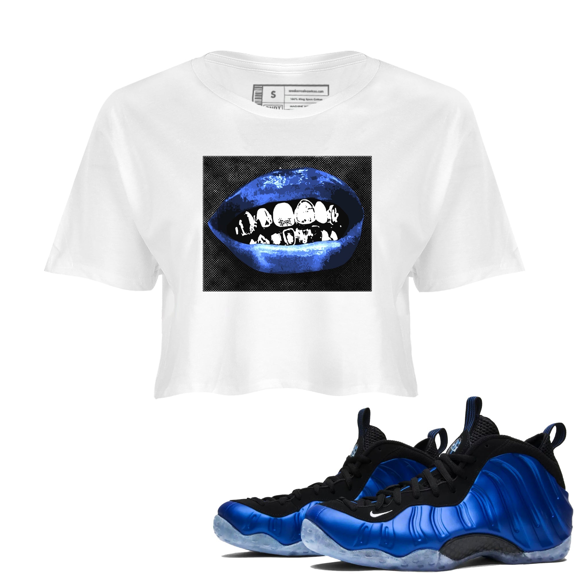 Grillz Lips snkmatch Women's Top - Air Foamposite One Royal