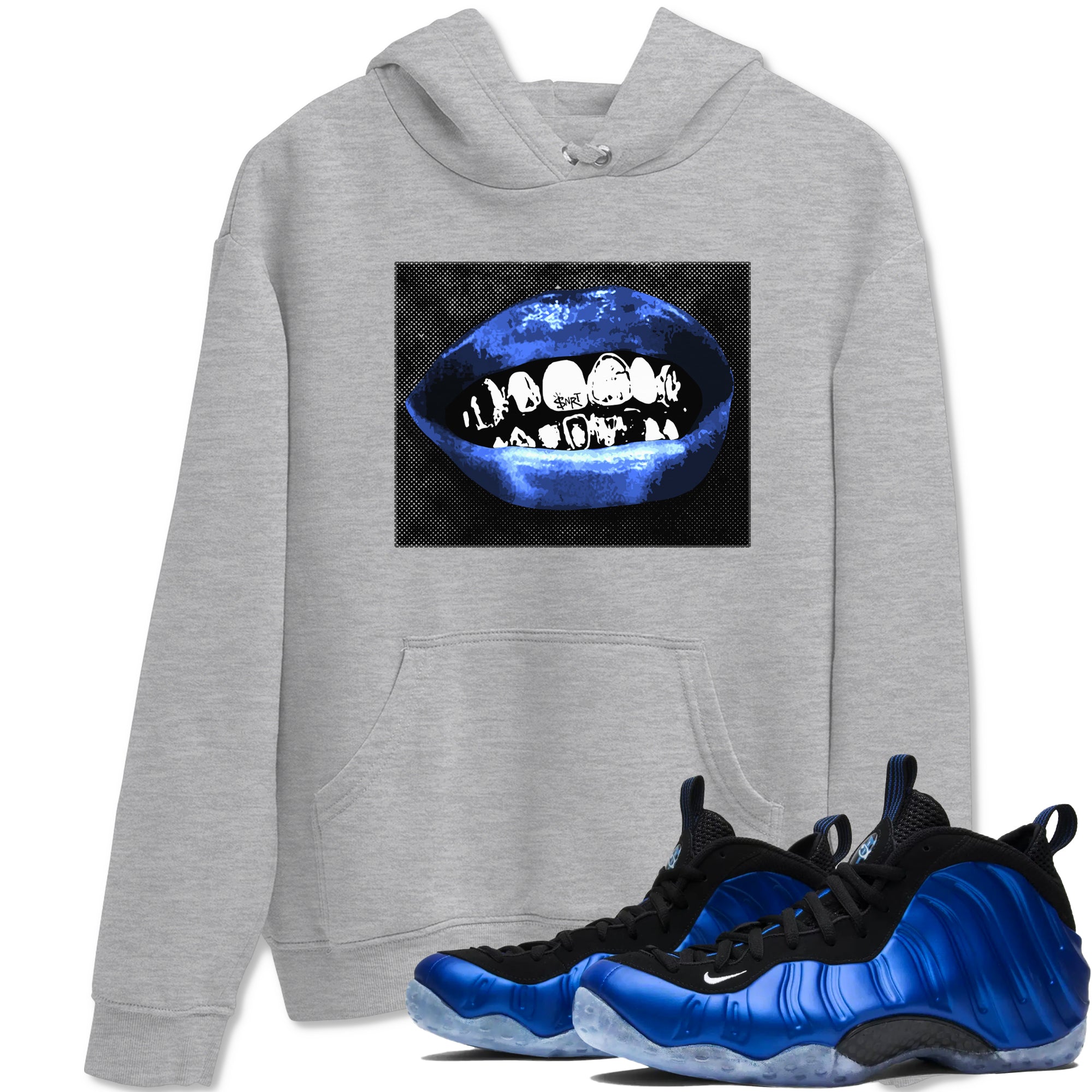 Grillz Lips snkmatch Tees - Air Foamposite One Royal