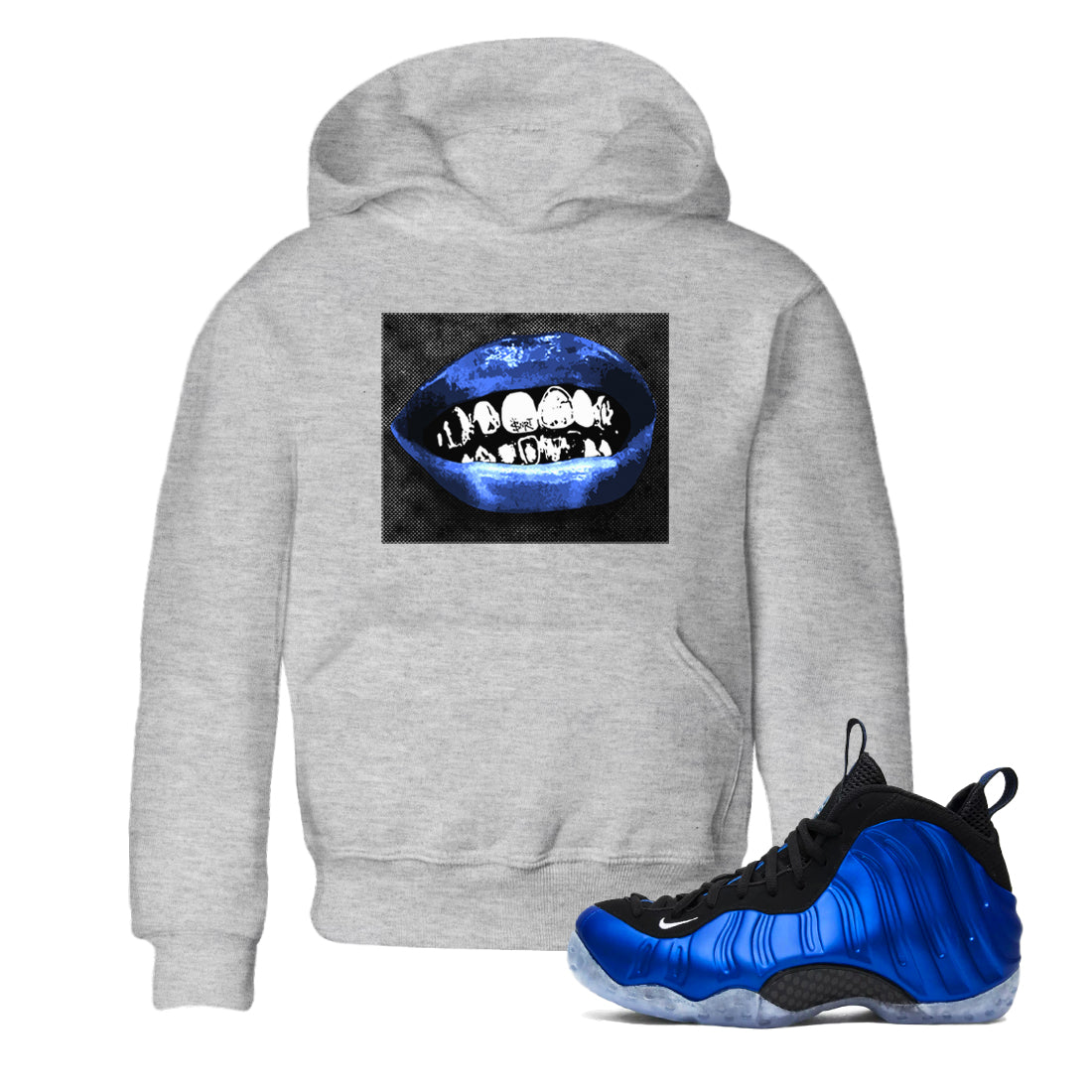 Grillz Lips snkmatch Tees Kids - Air Foamposite One Royal