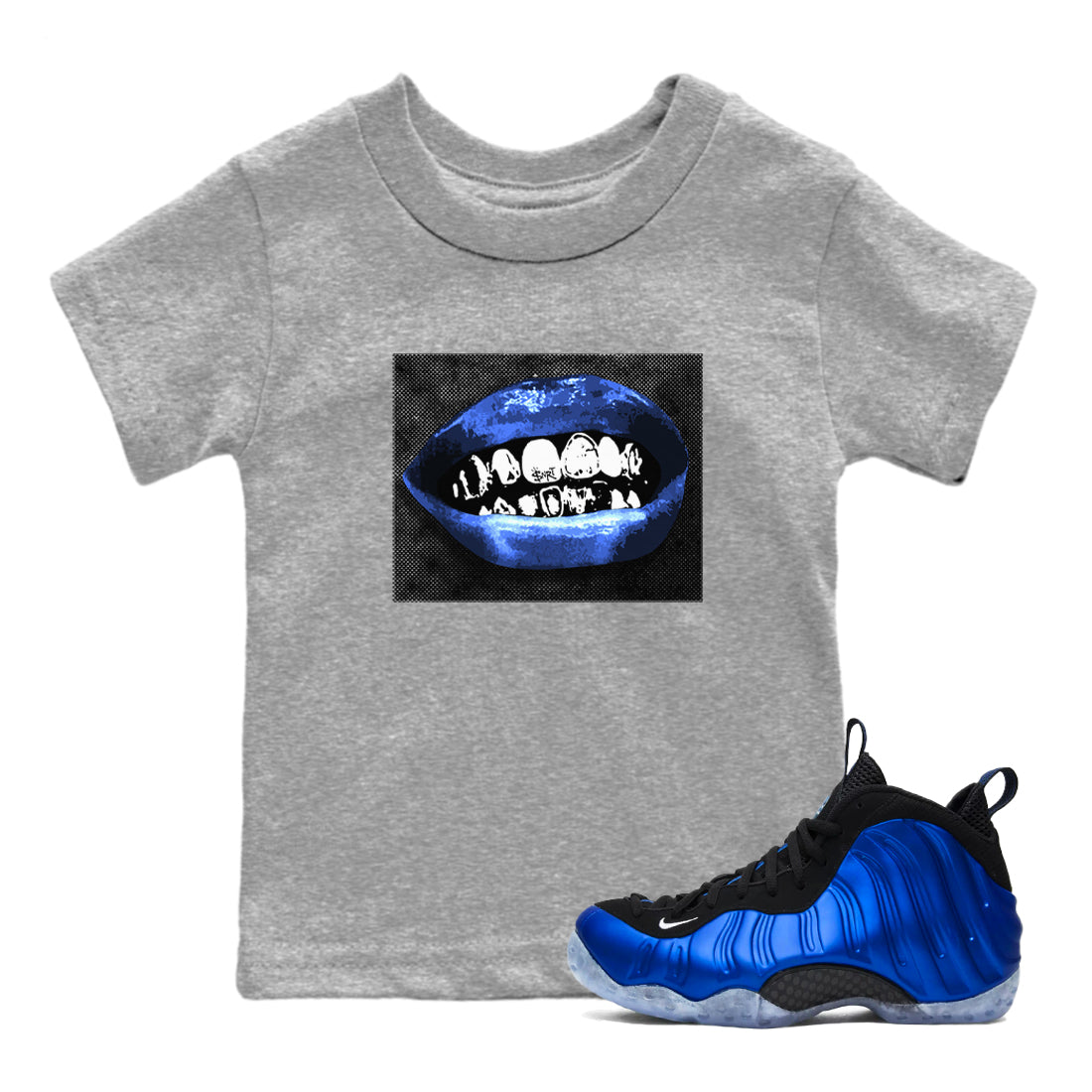 Grillz Lips snkmatch Tees Kids - Air Foamposite One Royal